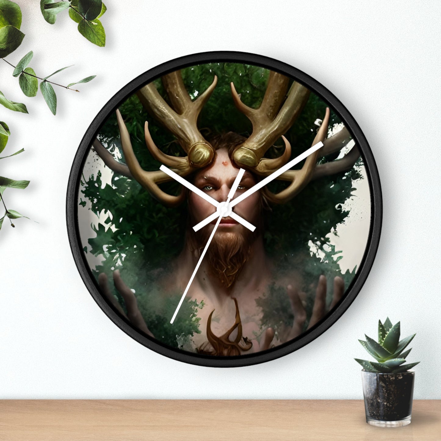 Horned God Cernunnos Celtic God Wall Clock