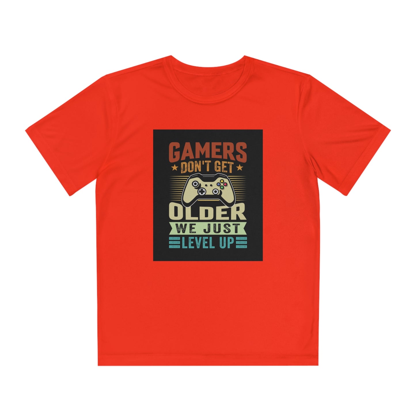 Gamers don’t get older we just level up Youth Competitor Tee