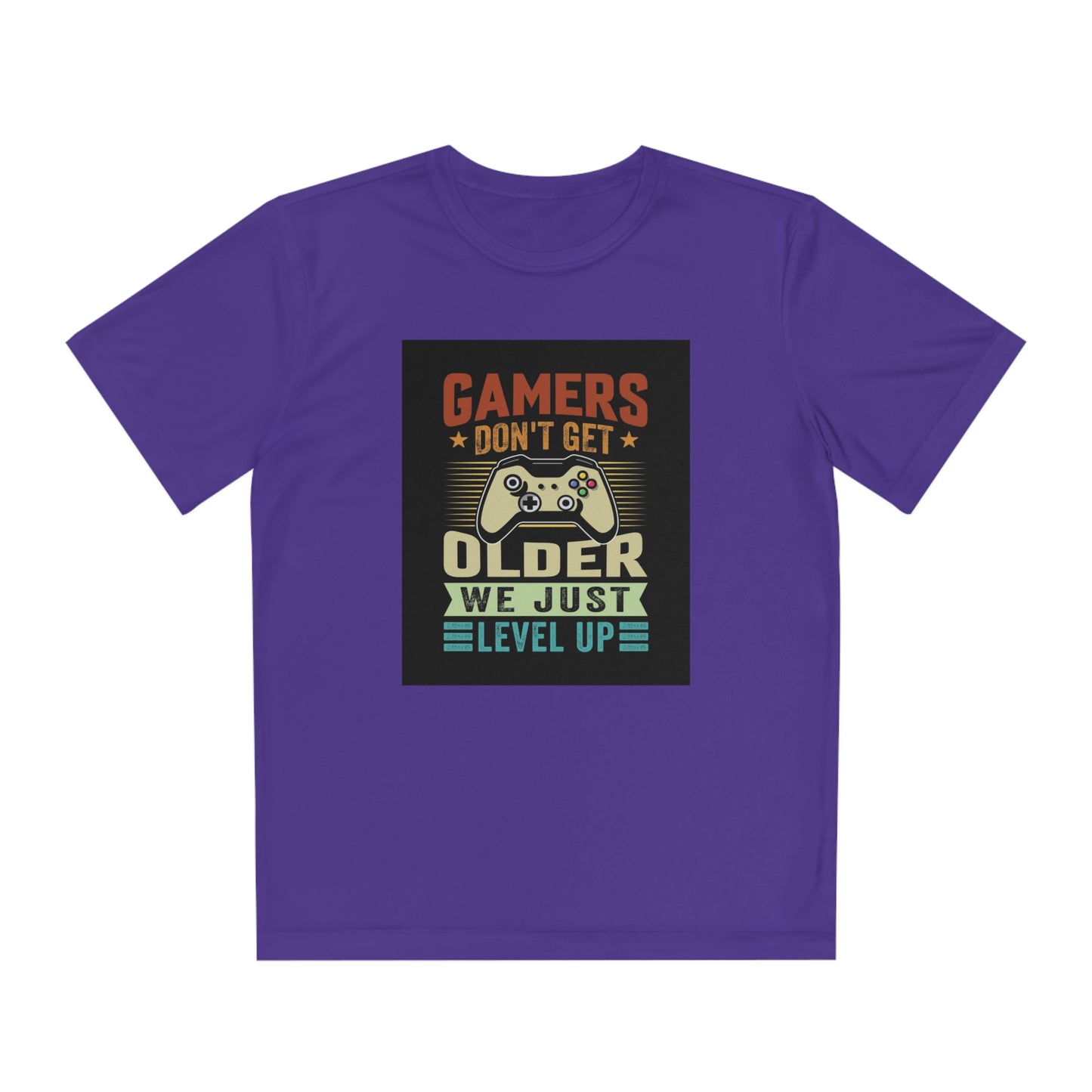 Gamers don’t get older we just level up Youth Competitor Tee