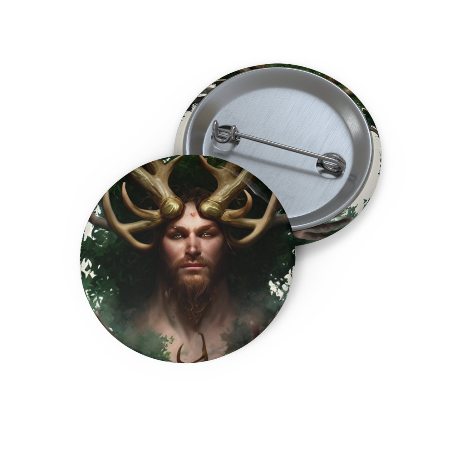 Horned God Cernunnos Celtic God Custom Pin Buttons
