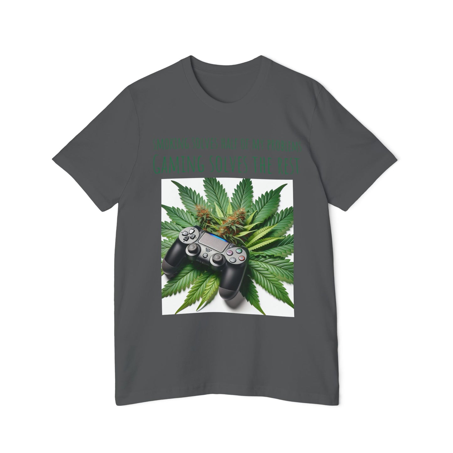 Smoking Solves Half Of My Problems USA-Made Unisex Short-Sleeve Jersey T-Shirt