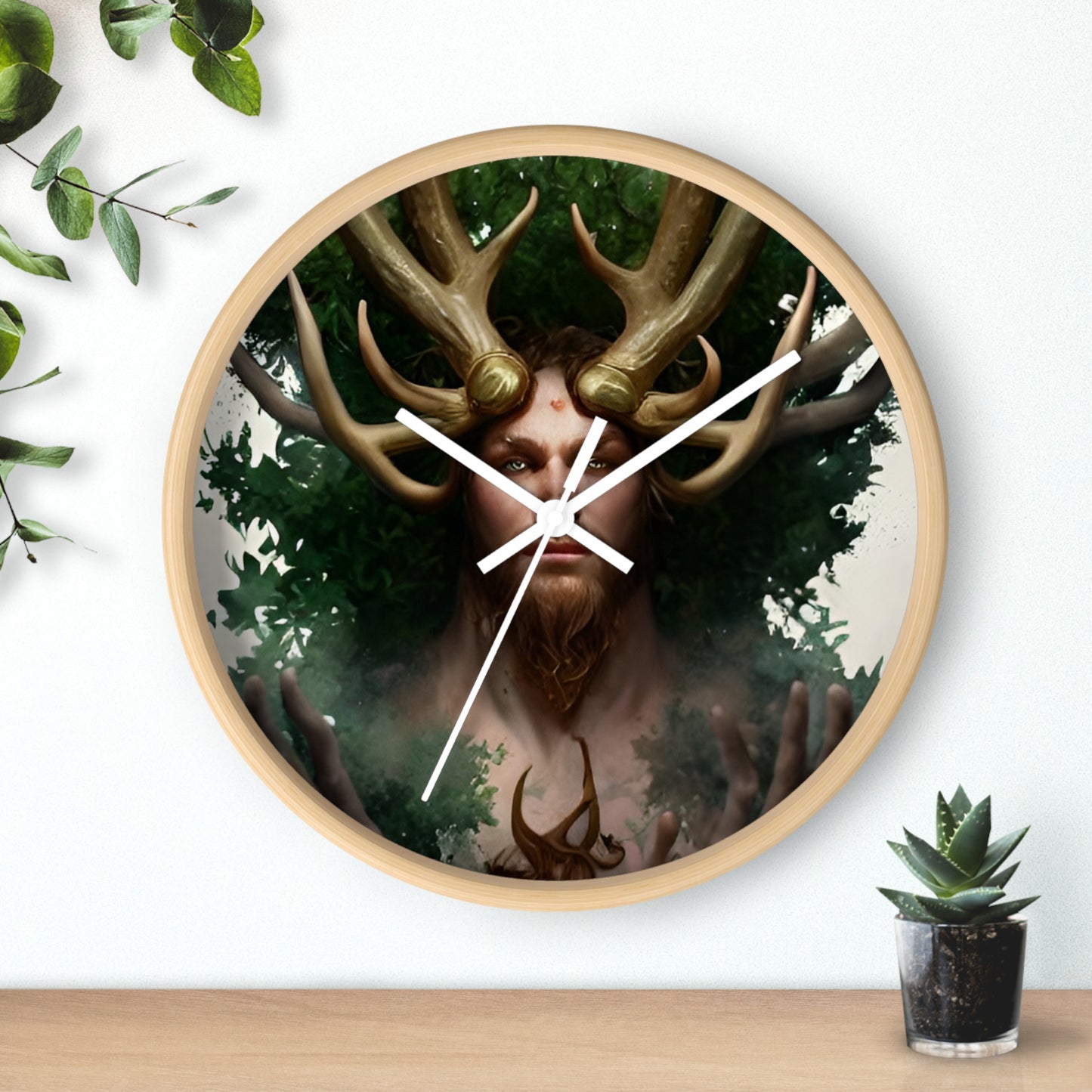 Horned God Cernunnos Celtic God Wall Clock
