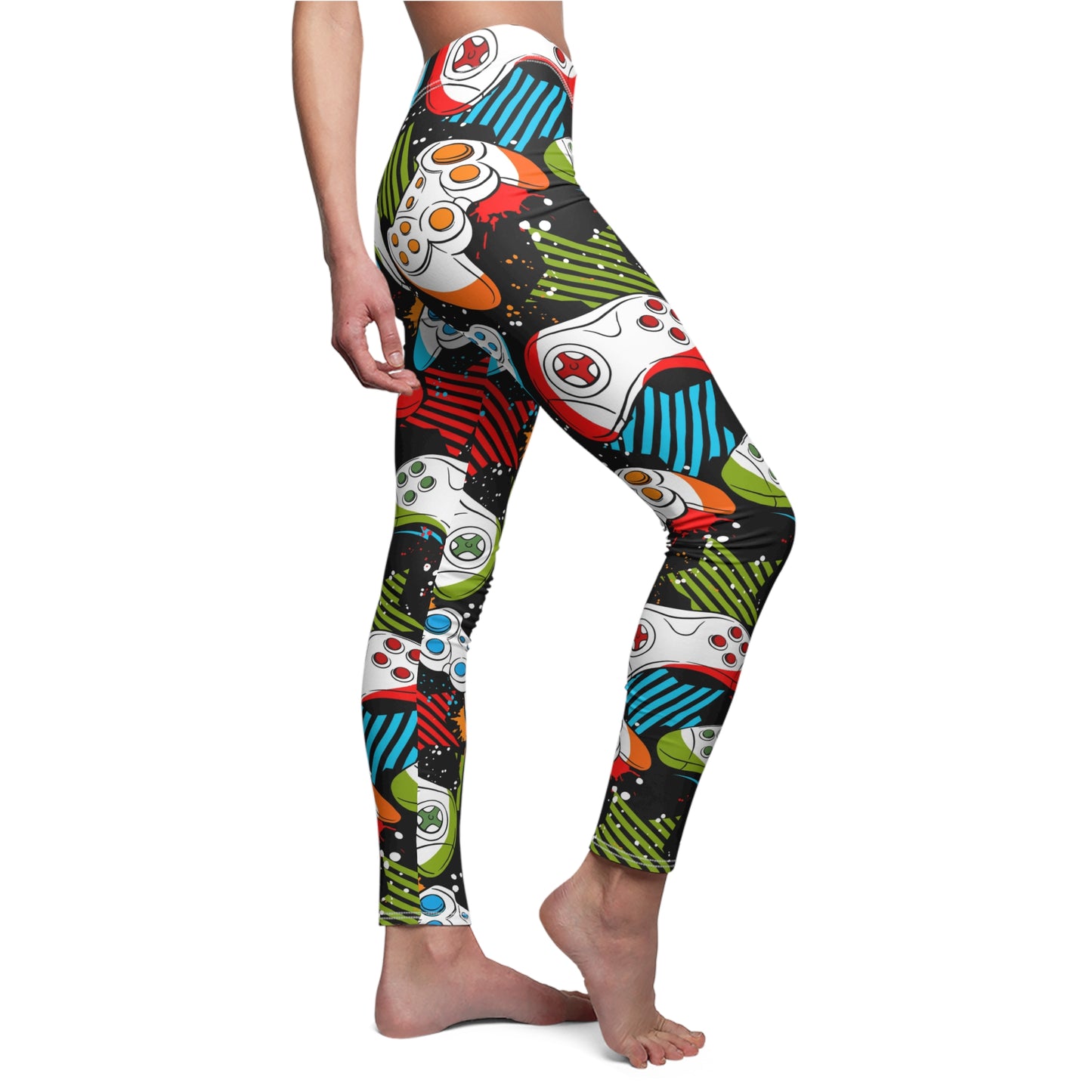 Gaming Women's Cut & Sew Casual Leggings (AOP)