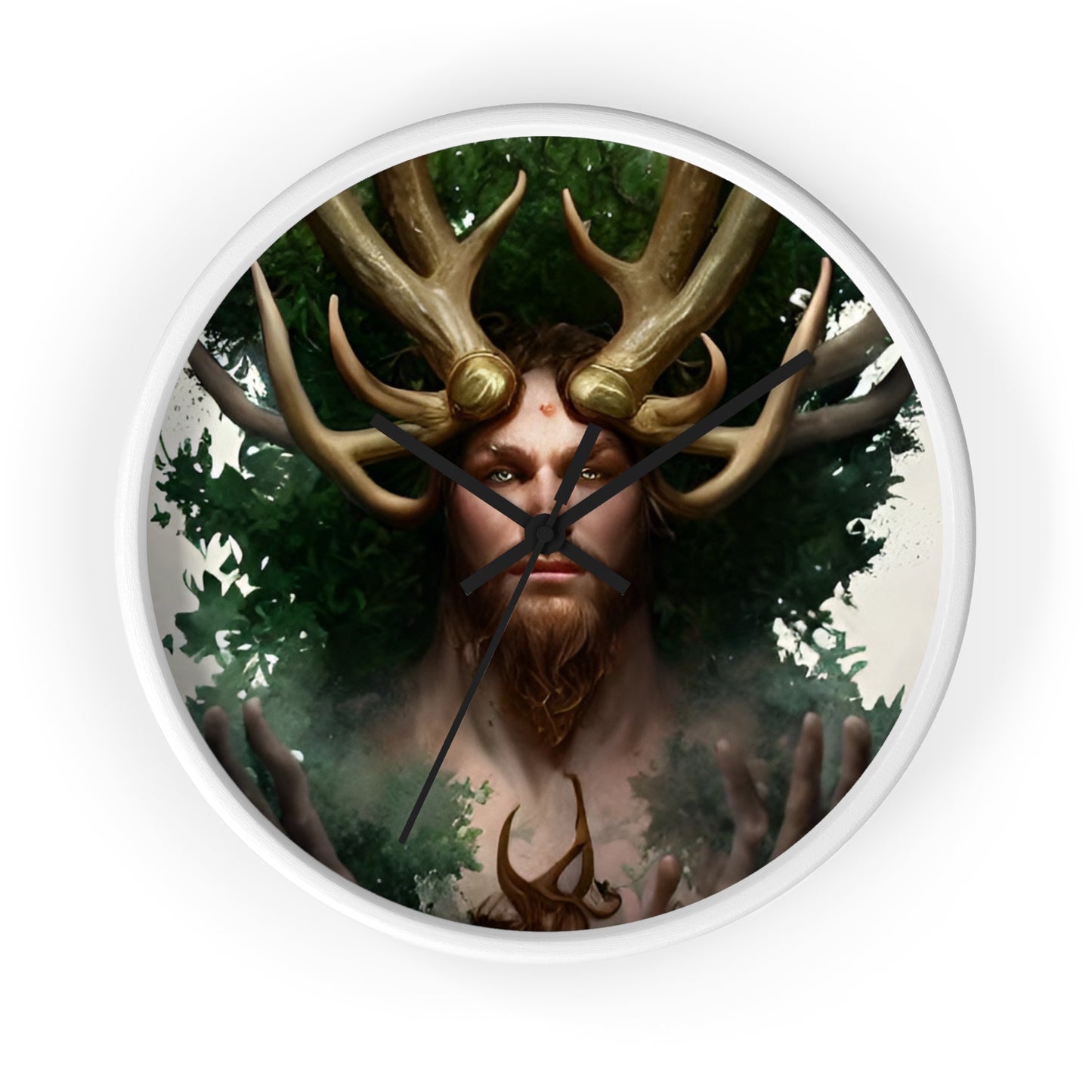 Horned God Cernunnos Celtic God Wall Clock