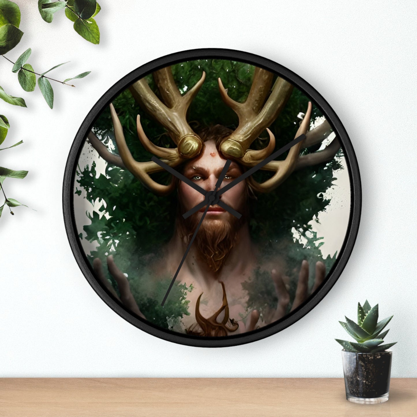Horned God Cernunnos Celtic God Wall Clock