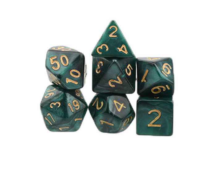 Seven piece multi faceted Dice Set popular star dice board game accessories Star color seven piece set