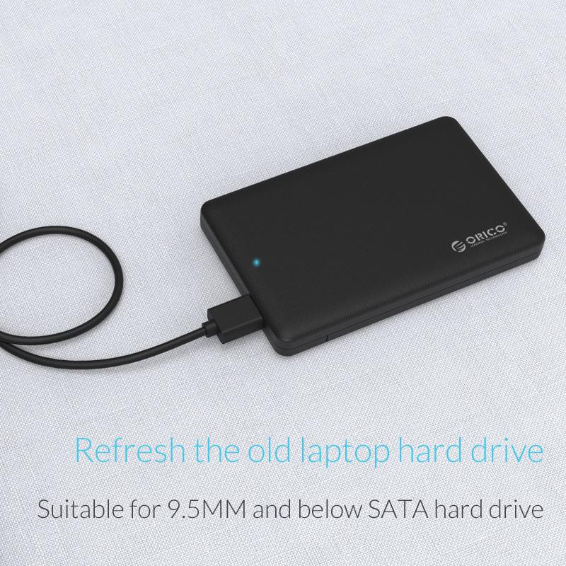 ORICO HDD Enclosure Sata to USB 3.0 HDD Case Tool Free for 7mm/9.5mm 2.5 inch HDD SSD Up to 2TB Hard Disk Box External HDD Case