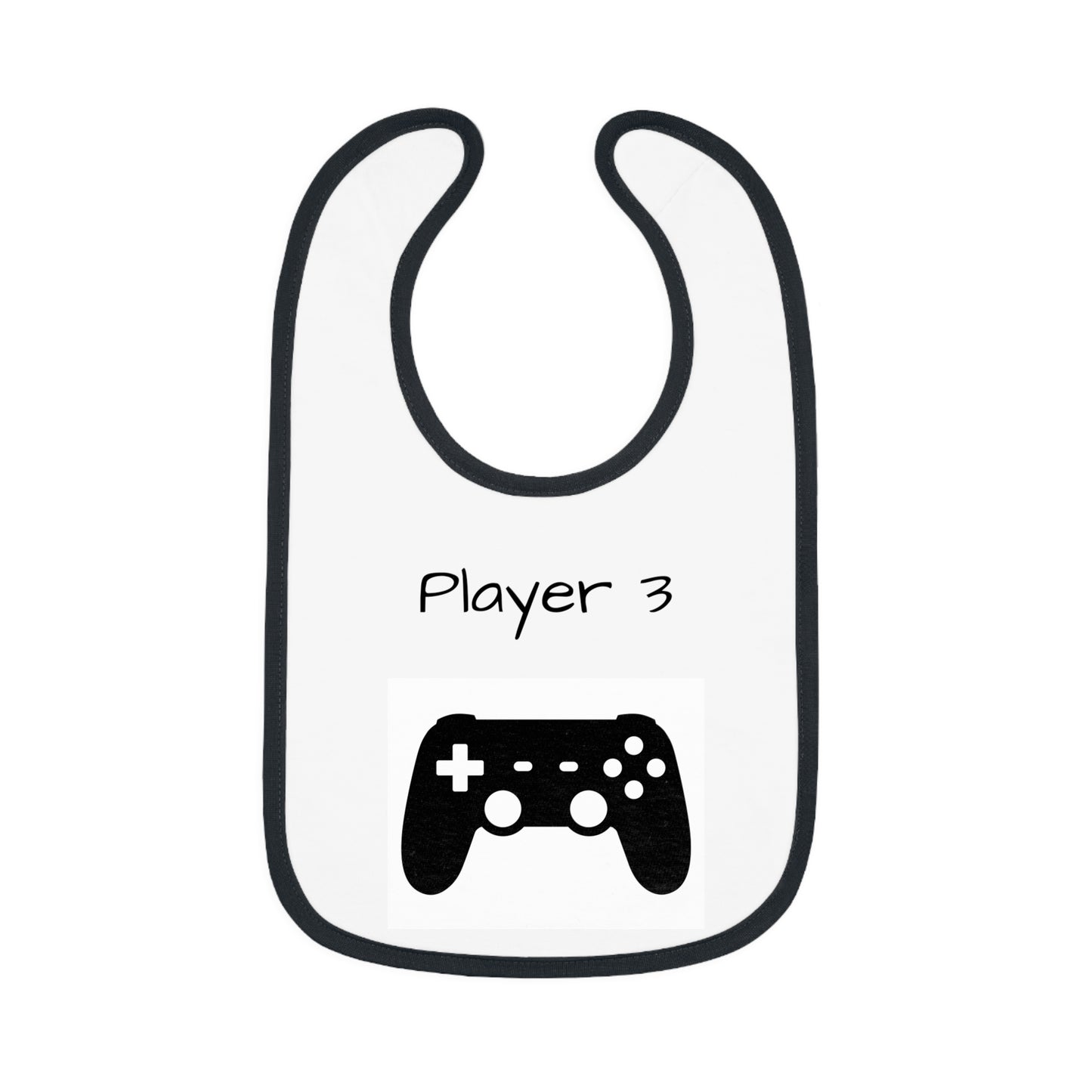 Player 3 Baby Contrast Trim Jersey Bib