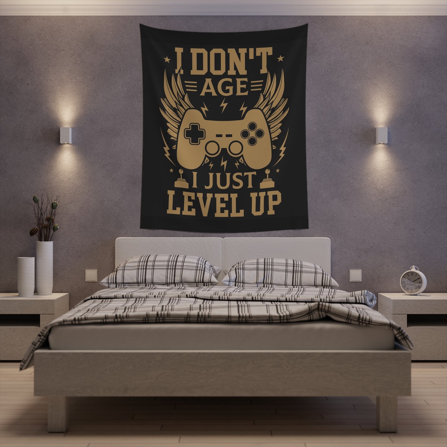 I don’t age I just level up Printed Wall Tapestry