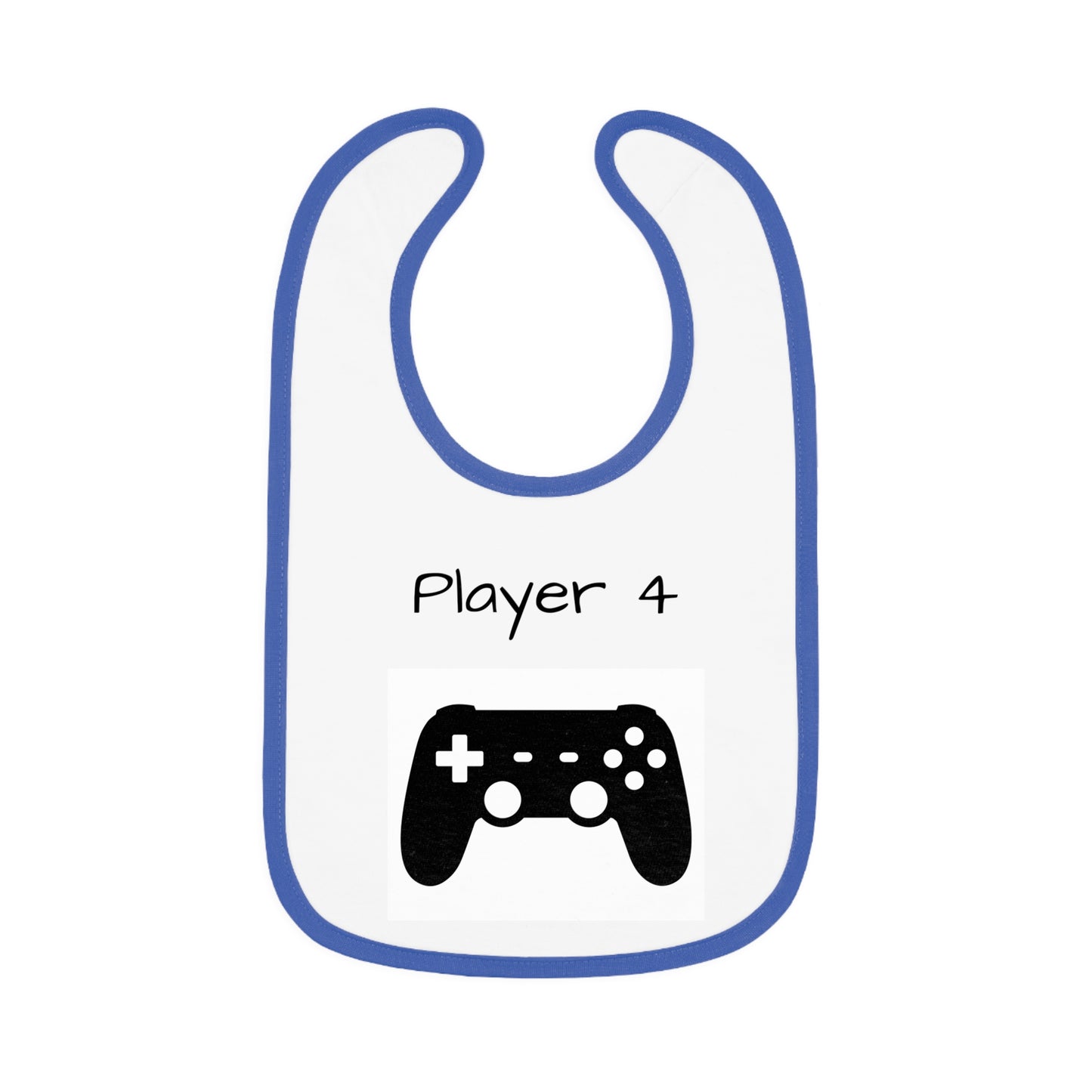 Player 4 Baby Contrast Trim Jersey Bib