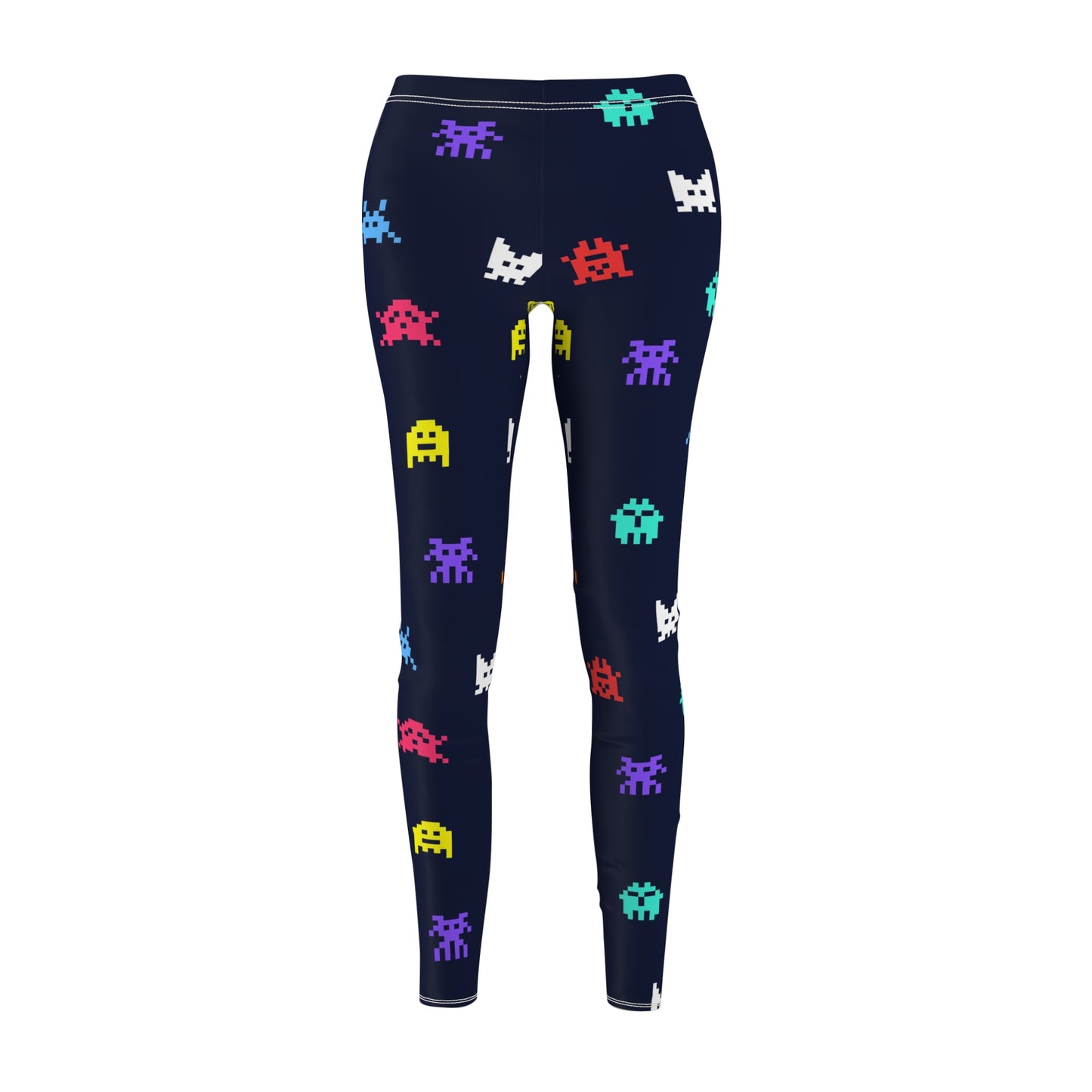 8 Bit Gamer Pattern Women's Cut & Sew Casual Leggings (AOP)