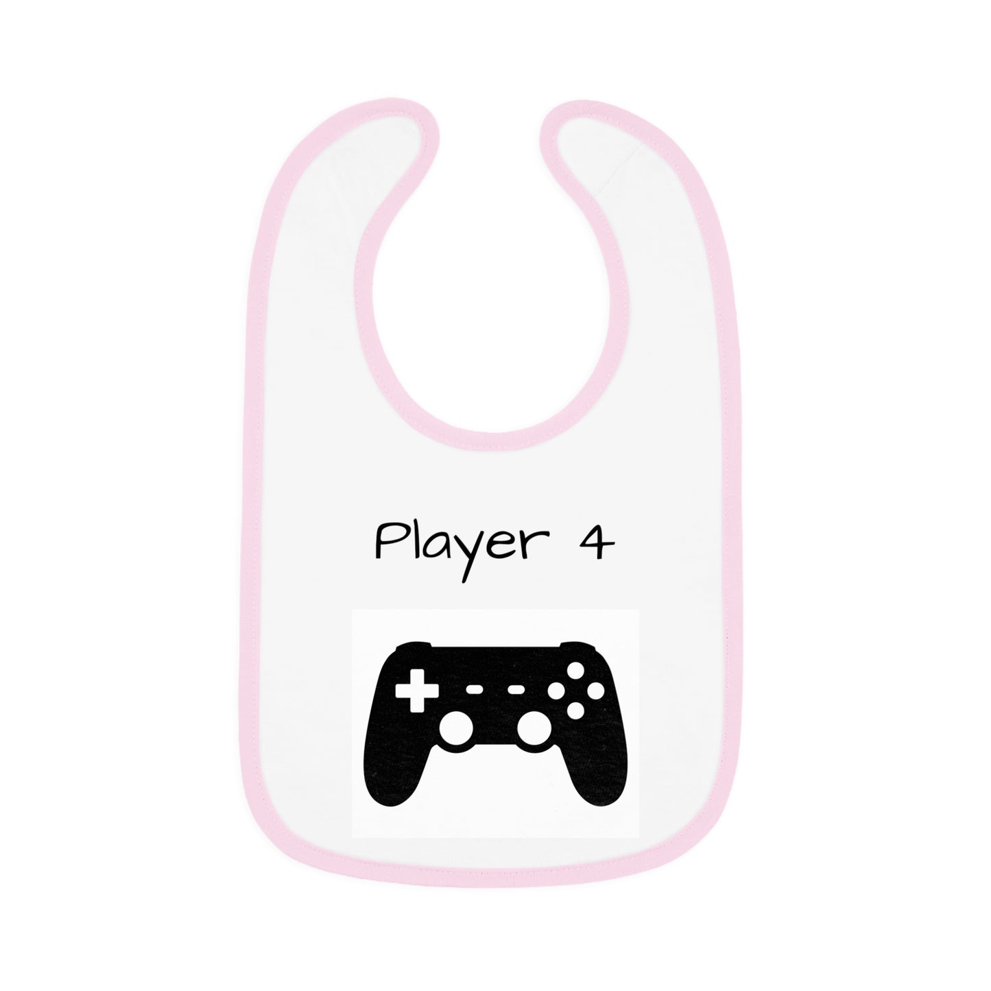 Player 4 Baby Contrast Trim Jersey Bib