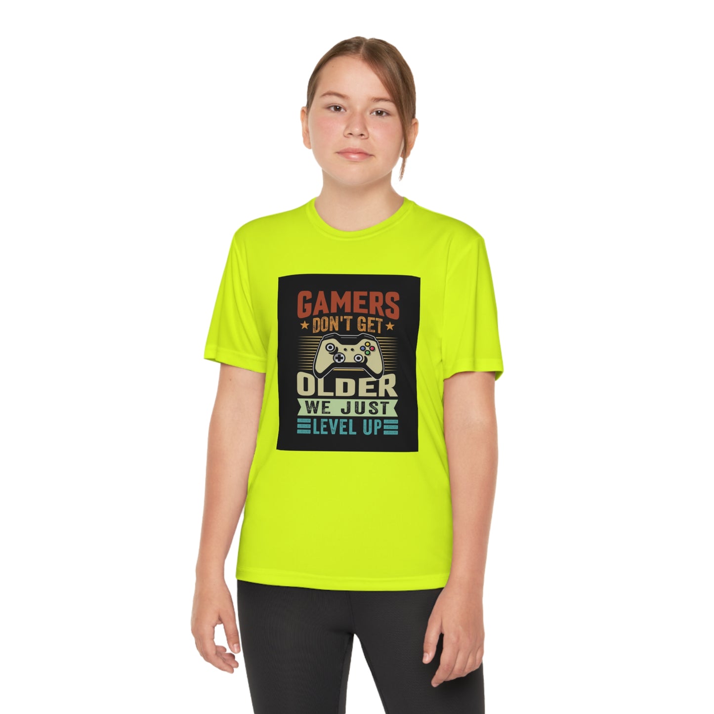 Gamers don’t get older we just level up Youth Competitor Tee