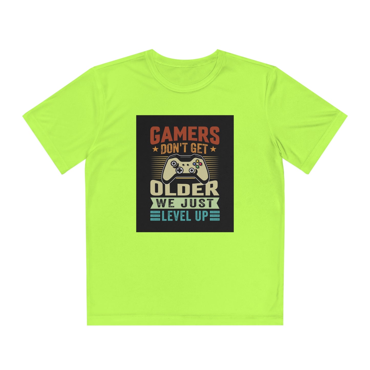 Gamers don’t get older we just level up Youth Competitor Tee