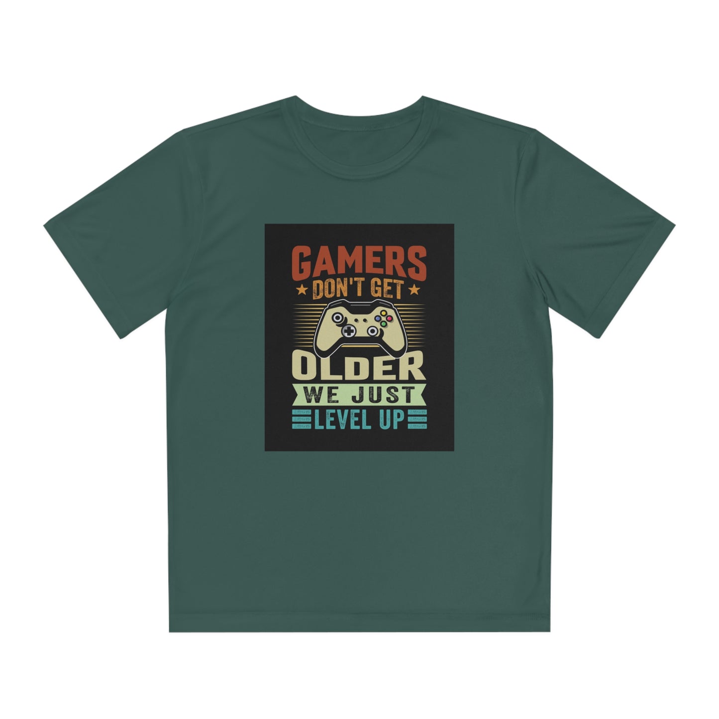 Gamers don’t get older we just level up Youth Competitor Tee