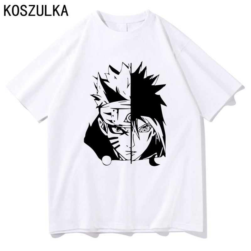 Anime new Naruto Kakashi pullover T-shirt cross-border thin men's and women's short sleeved T-shirt