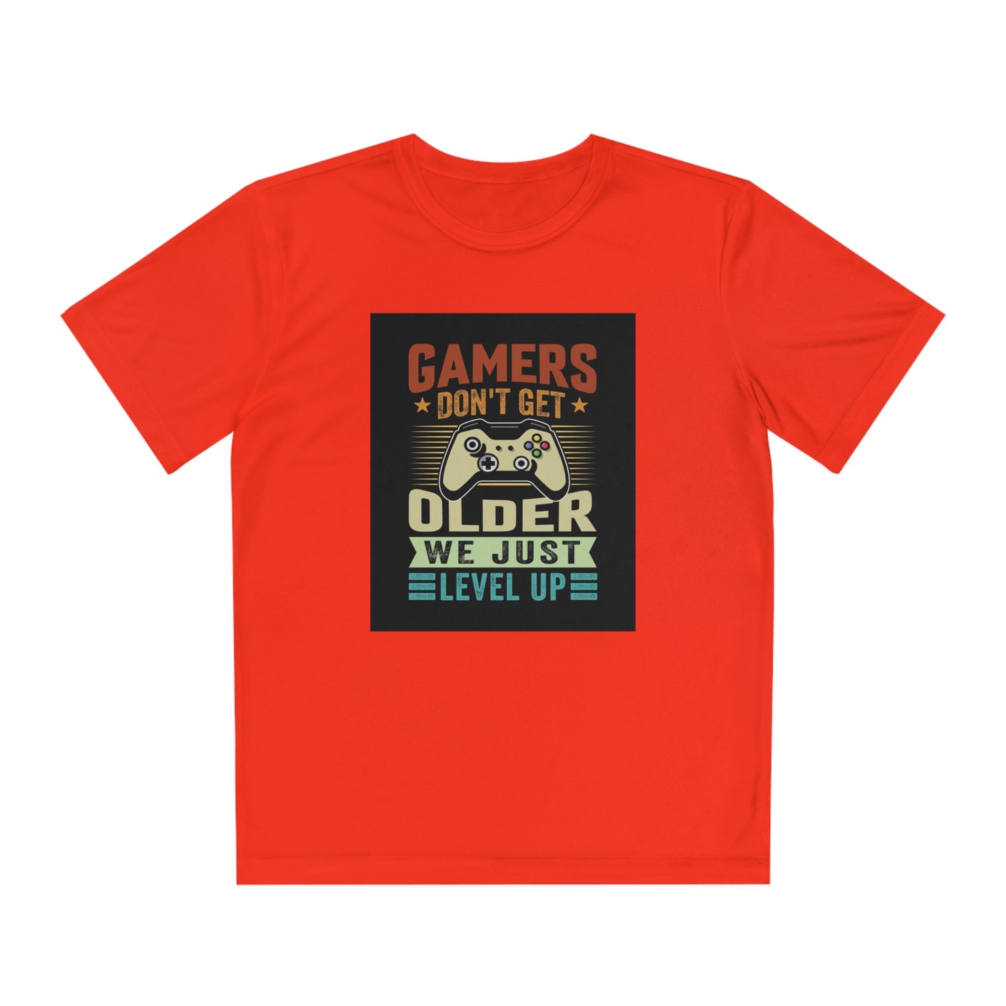 Gamers don’t get older we just level up Youth Competitor Tee