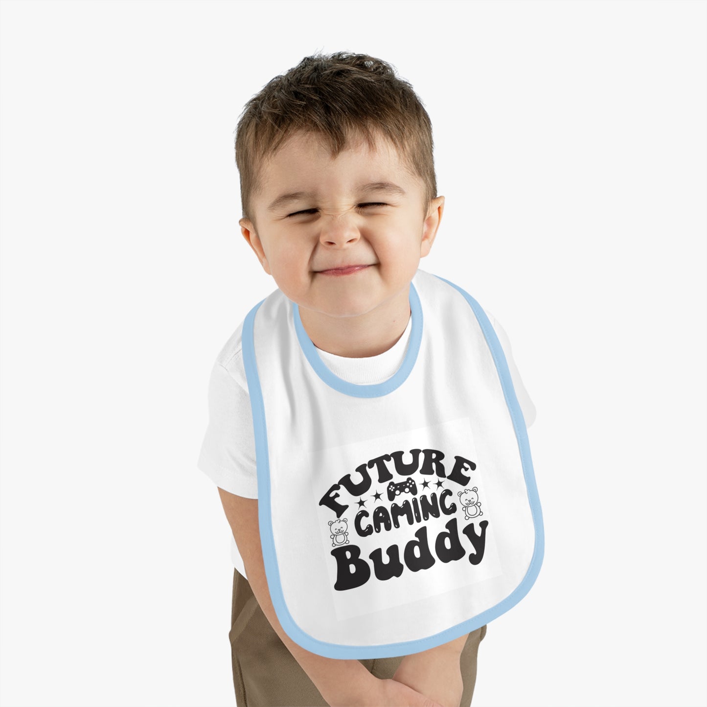 Future Gaming Buddy Baby Contrast Trim Jersey Bib