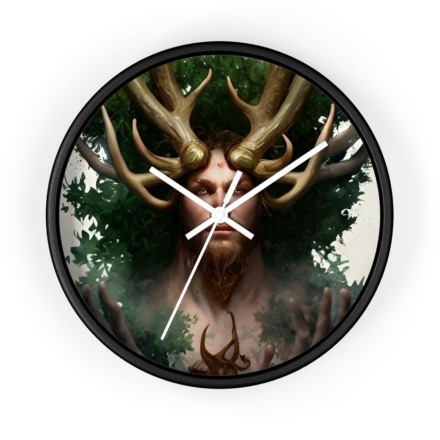 Horned God Cernunnos Celtic God Wall Clock