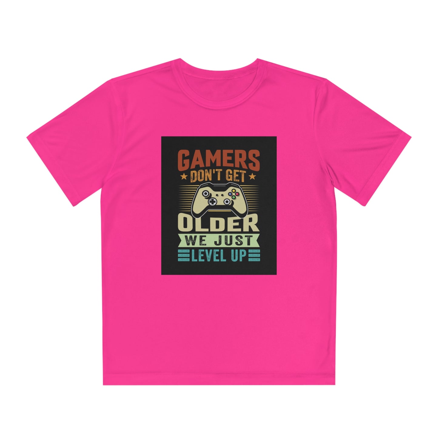 Gamers don’t get older we just level up Youth Competitor Tee