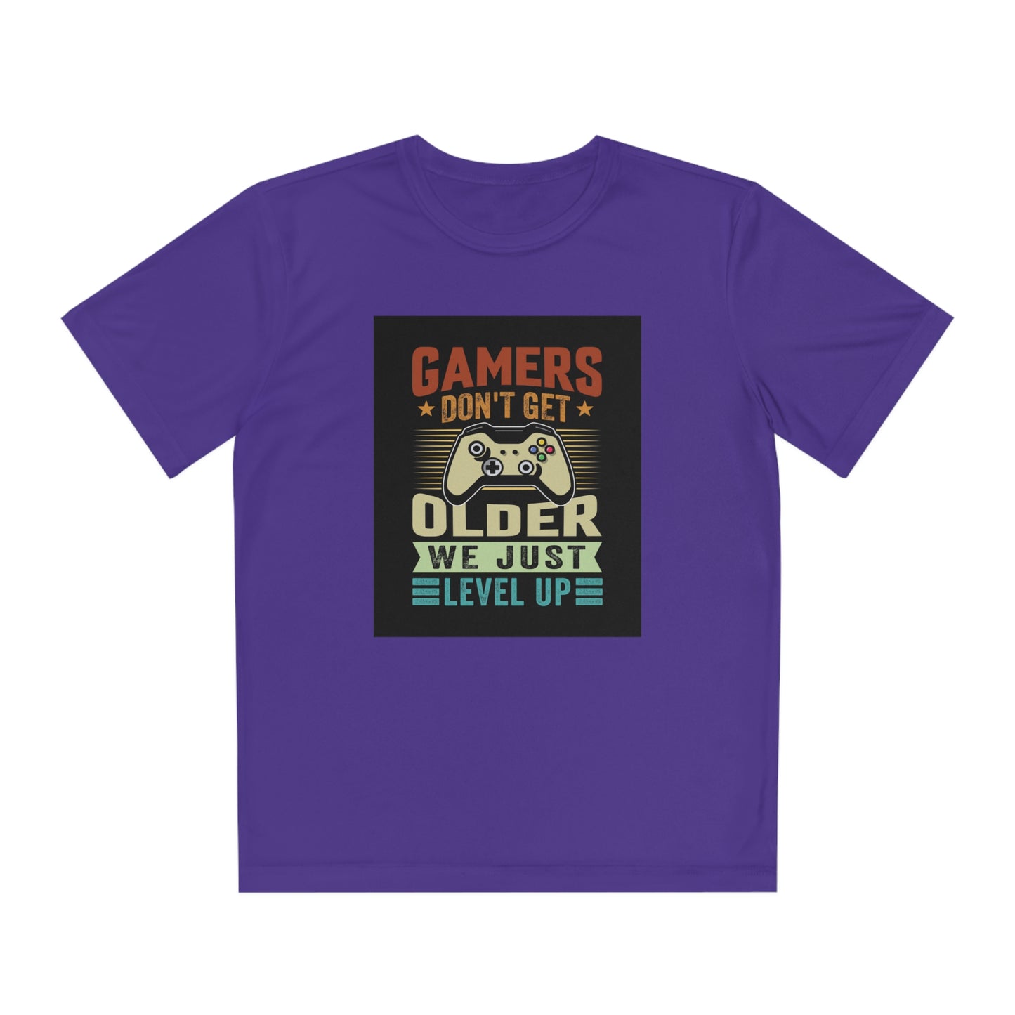 Gamers don’t get older we just level up Youth Competitor Tee