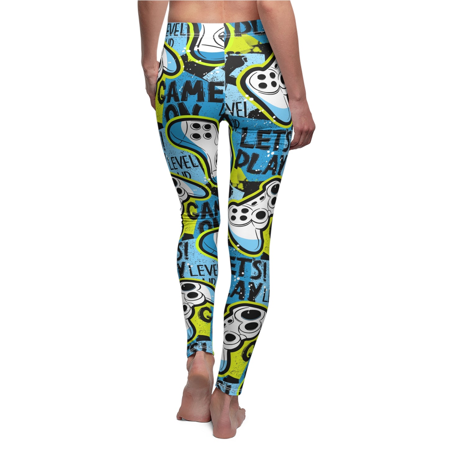 Gamer Pattern Women's Cut & Sew Casual Leggings (AOP)