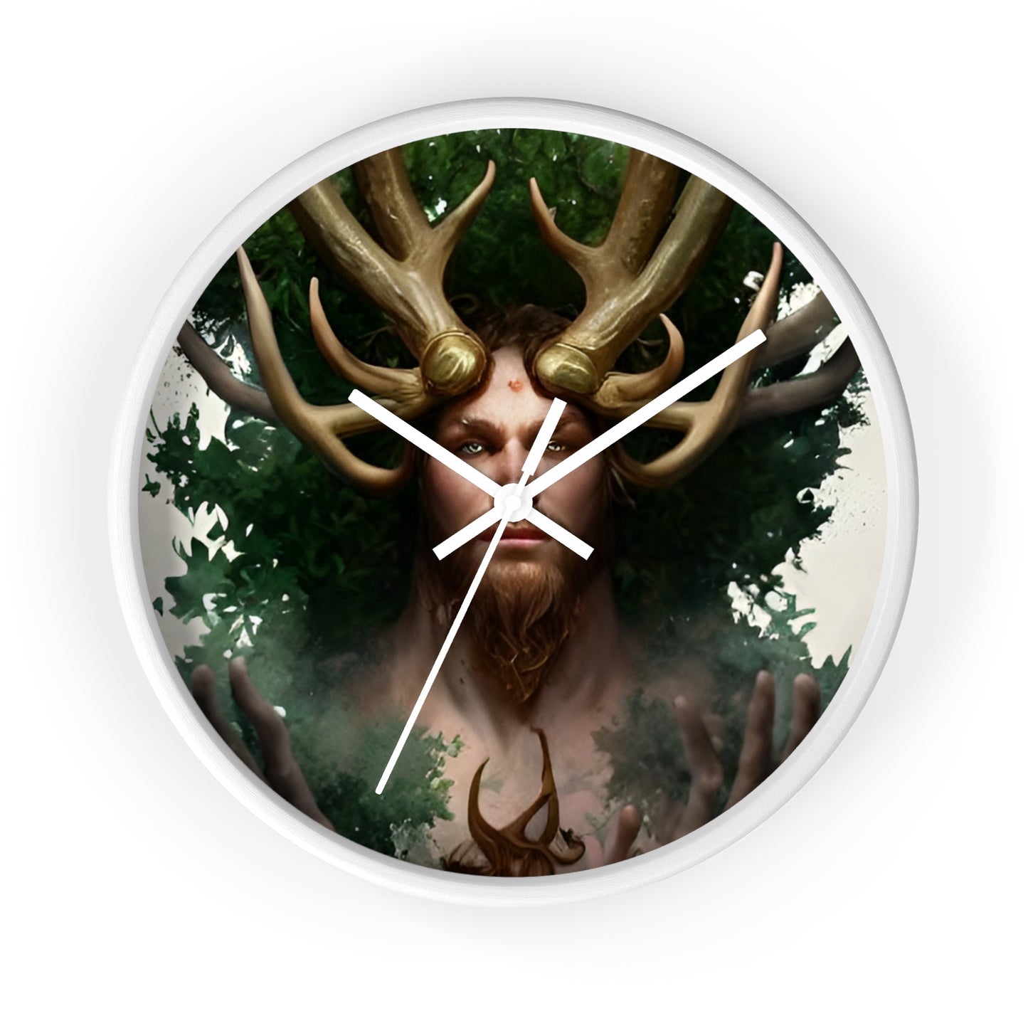 Horned God Cernunnos Celtic God Wall Clock