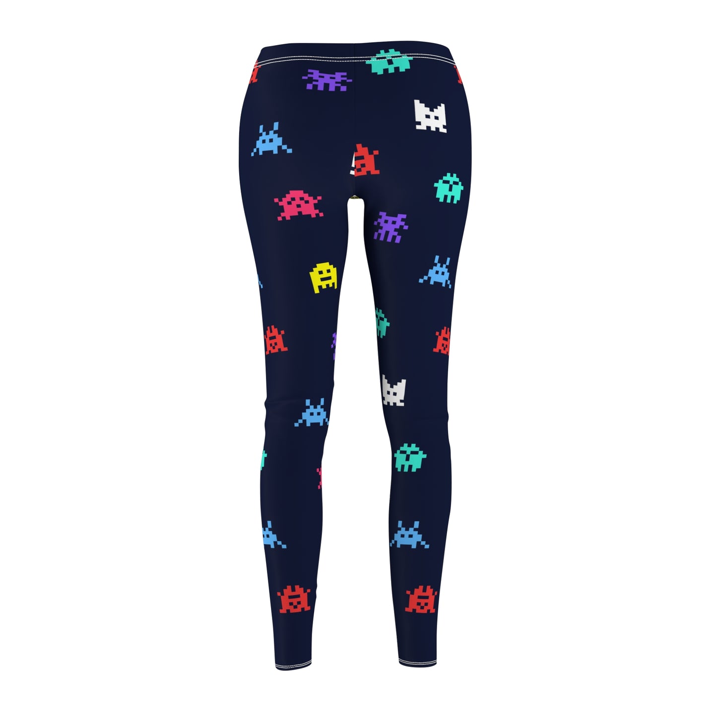 8 Bit Gamer Pattern Women's Cut & Sew Casual Leggings (AOP)