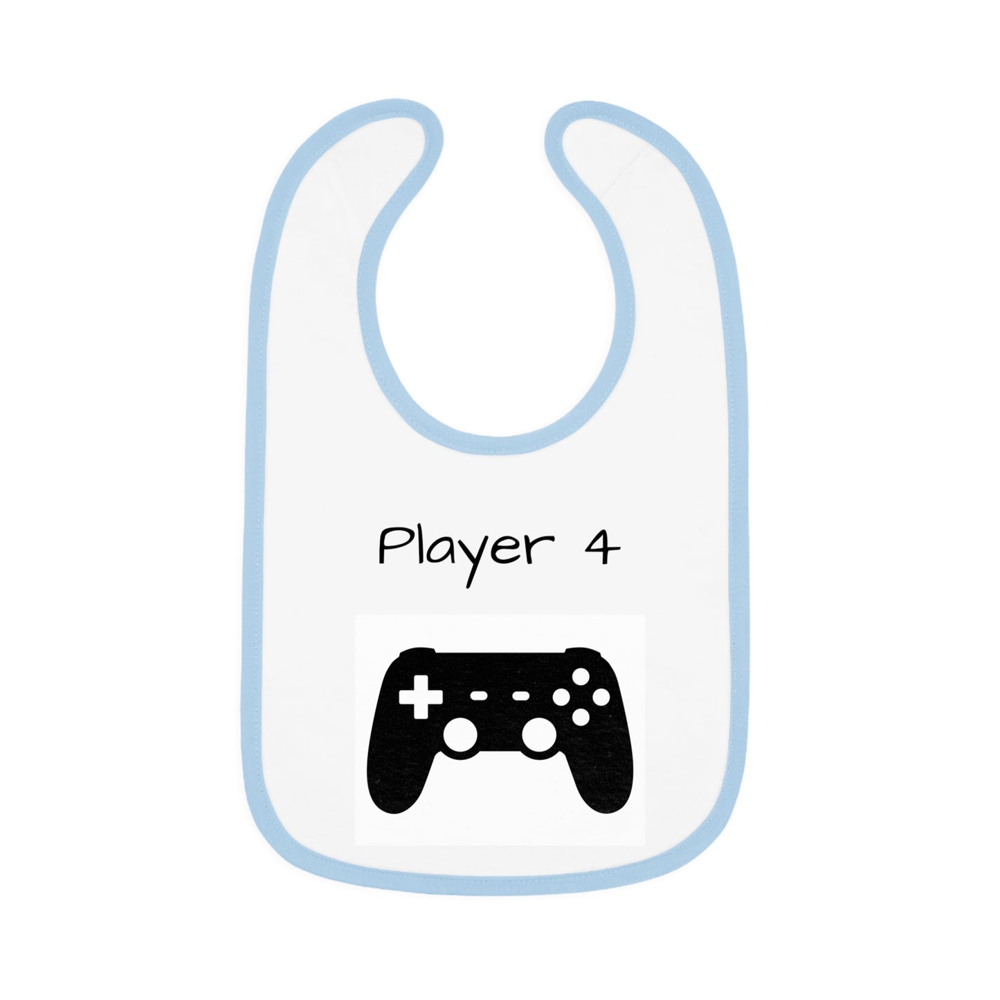 Player 4 Baby Contrast Trim Jersey Bib