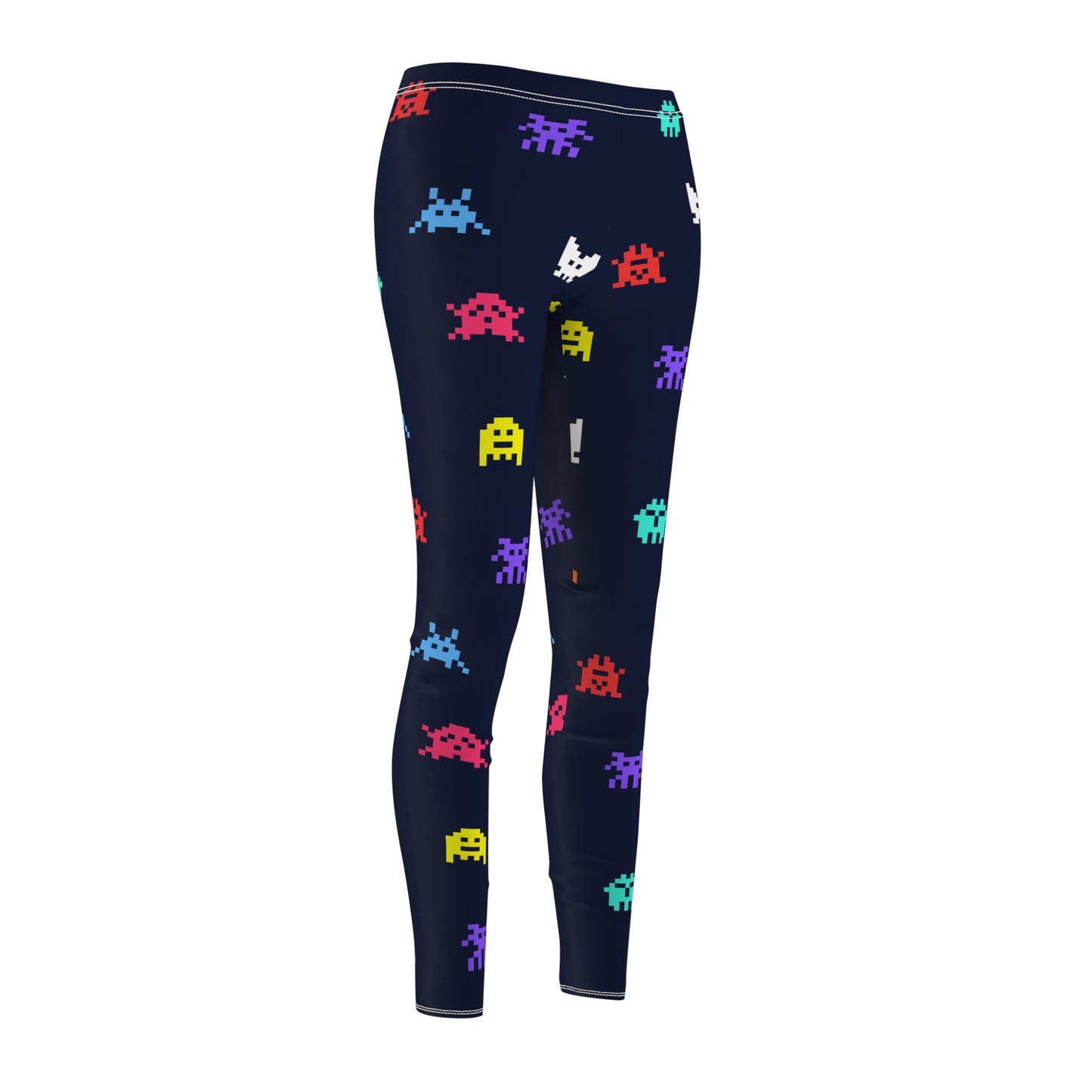 8 Bit Gamer Pattern Women's Cut & Sew Casual Leggings (AOP)