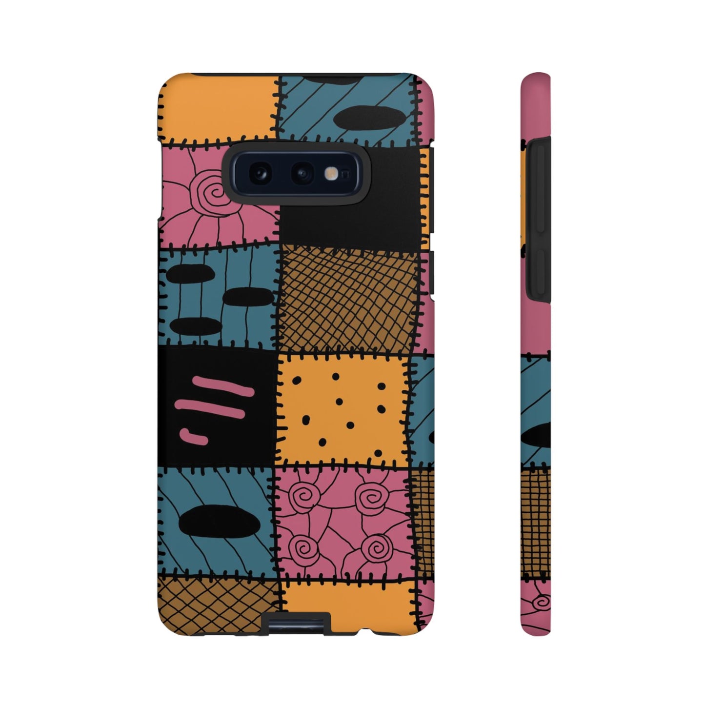 Nightmare Before Christmas Sally Phone Case - Colorful Patchwork Design for Unique Style