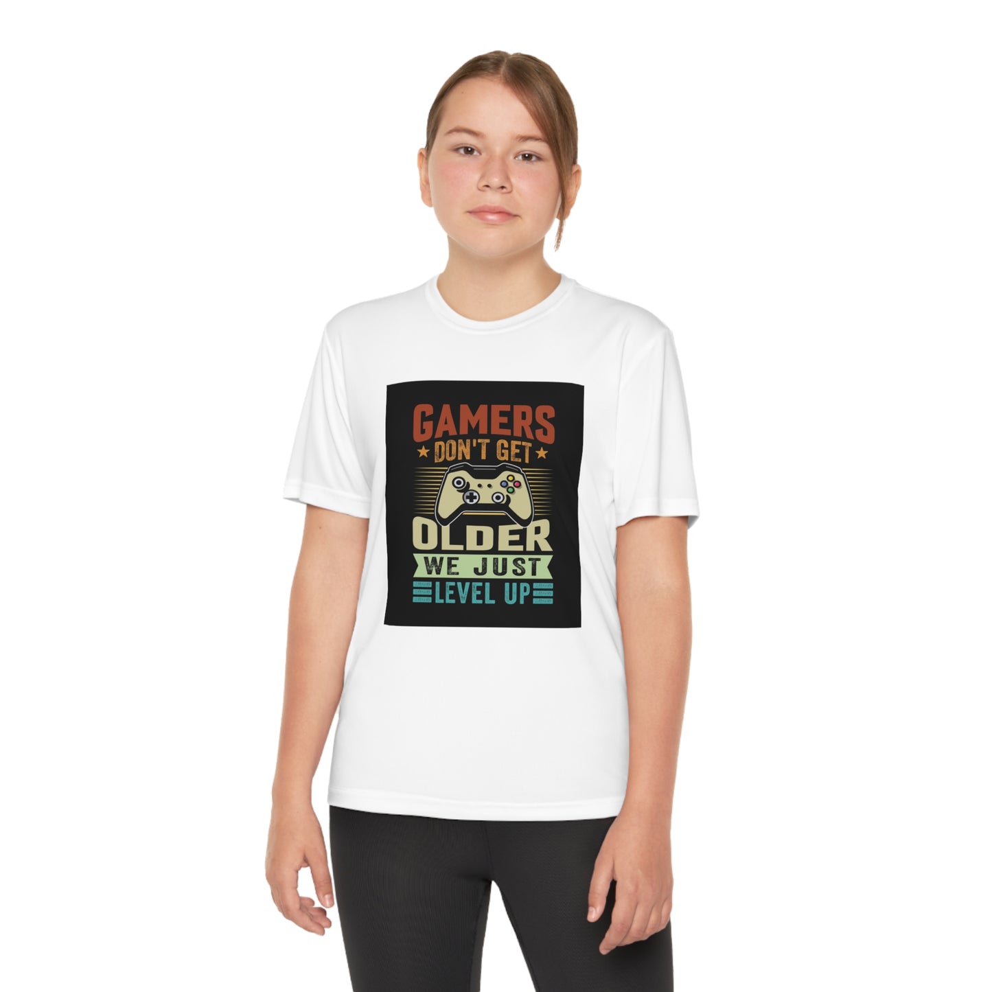 Gamers don’t get older we just level up Youth Competitor Tee