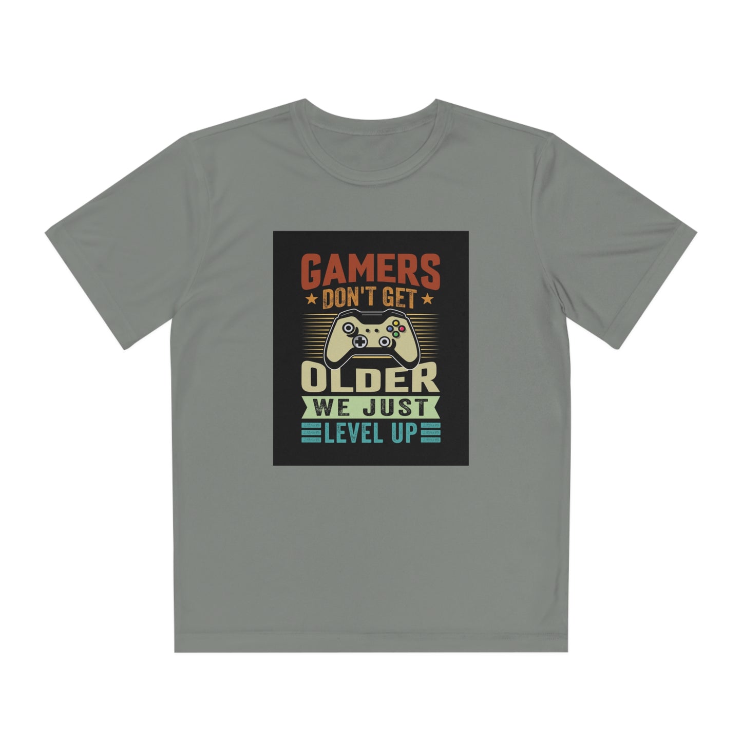 Gamers don’t get older we just level up Youth Competitor Tee