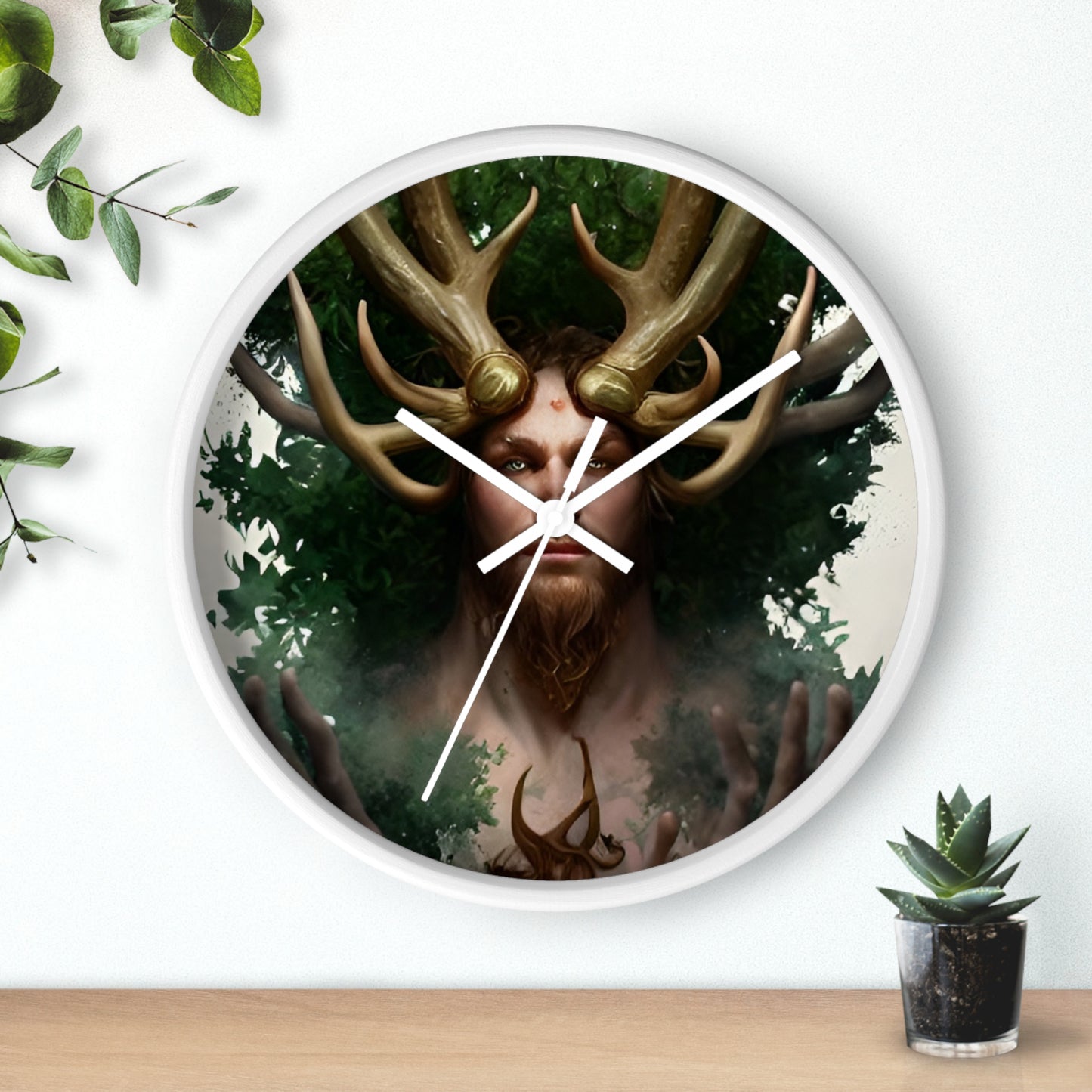 Horned God Cernunnos Celtic God Wall Clock