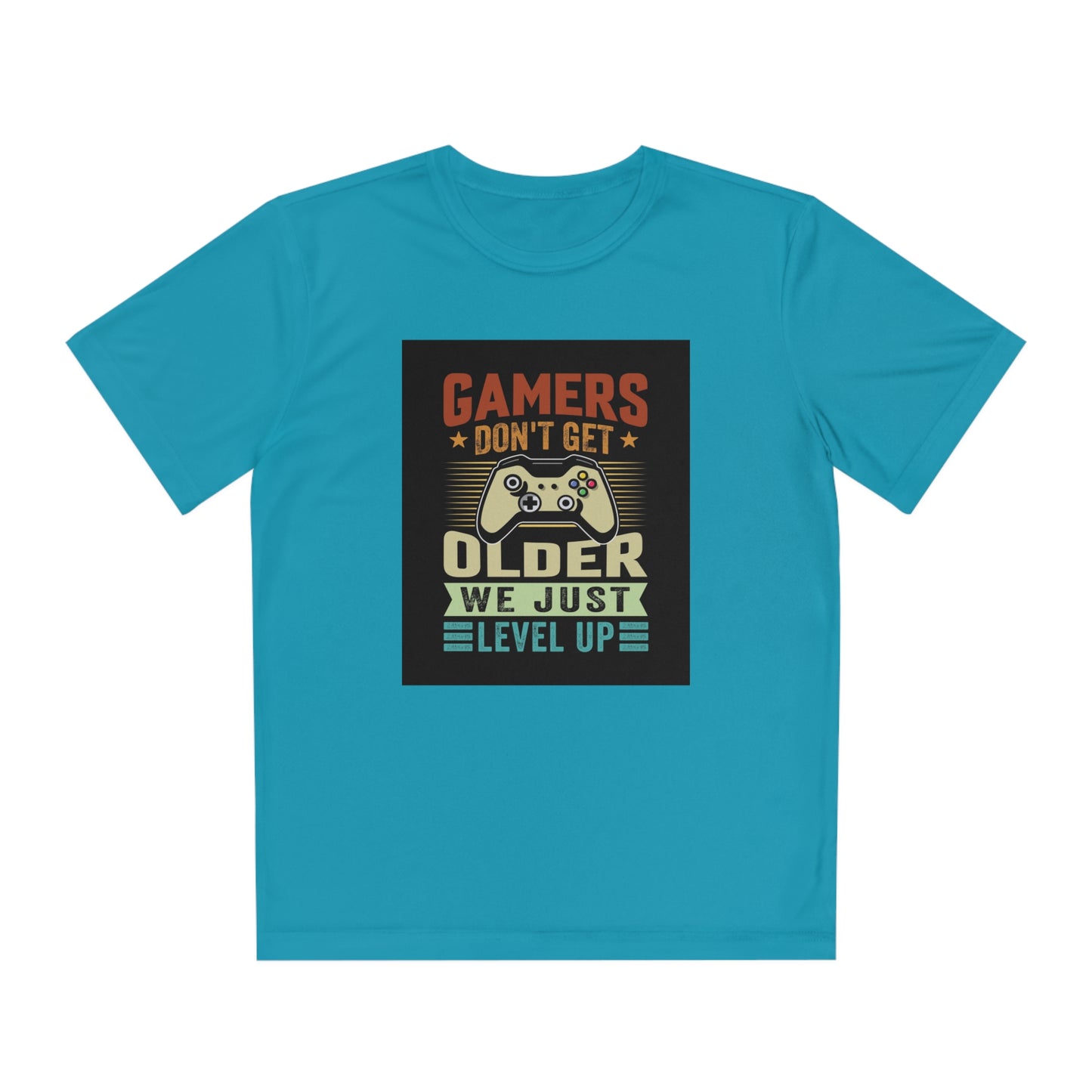 Gamers don’t get older we just level up Youth Competitor Tee