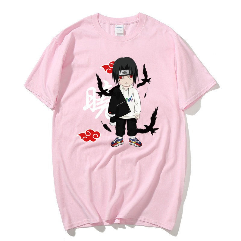 Teenage Student T-shirt Naruto Naruto Naruto Uchiha Itachi Fashion Men's and Women's T-shirt Top Short Sleeve