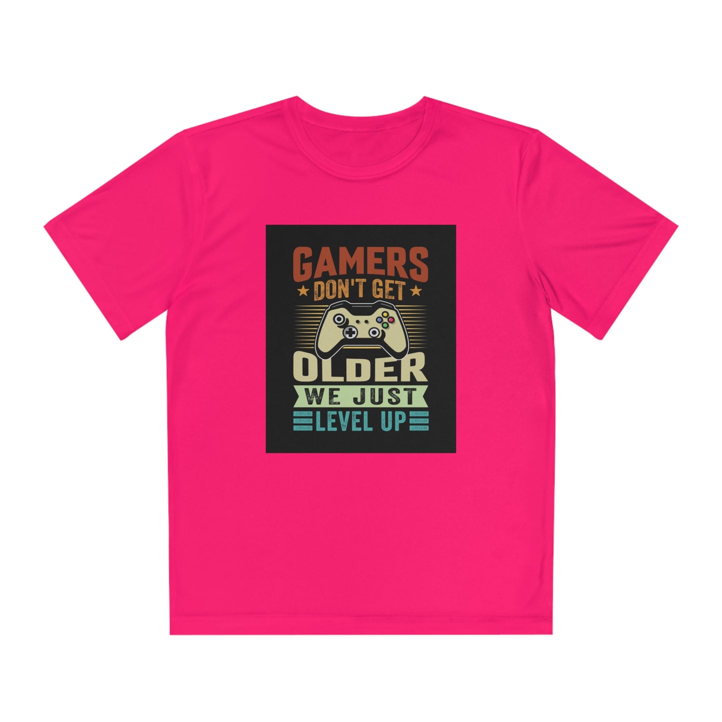 Gamers don’t get older we just level up Youth Competitor Tee