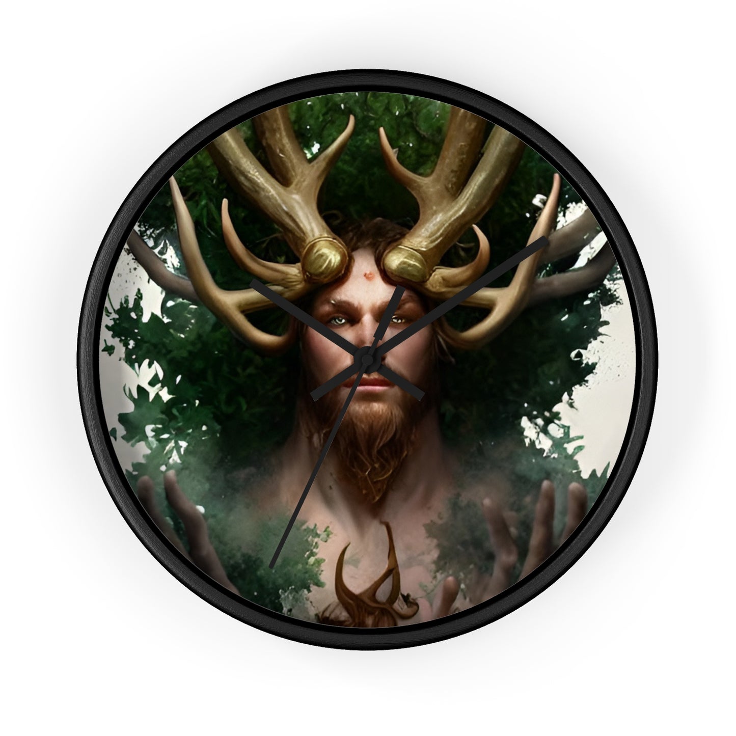 Horned God Cernunnos Celtic God Wall Clock