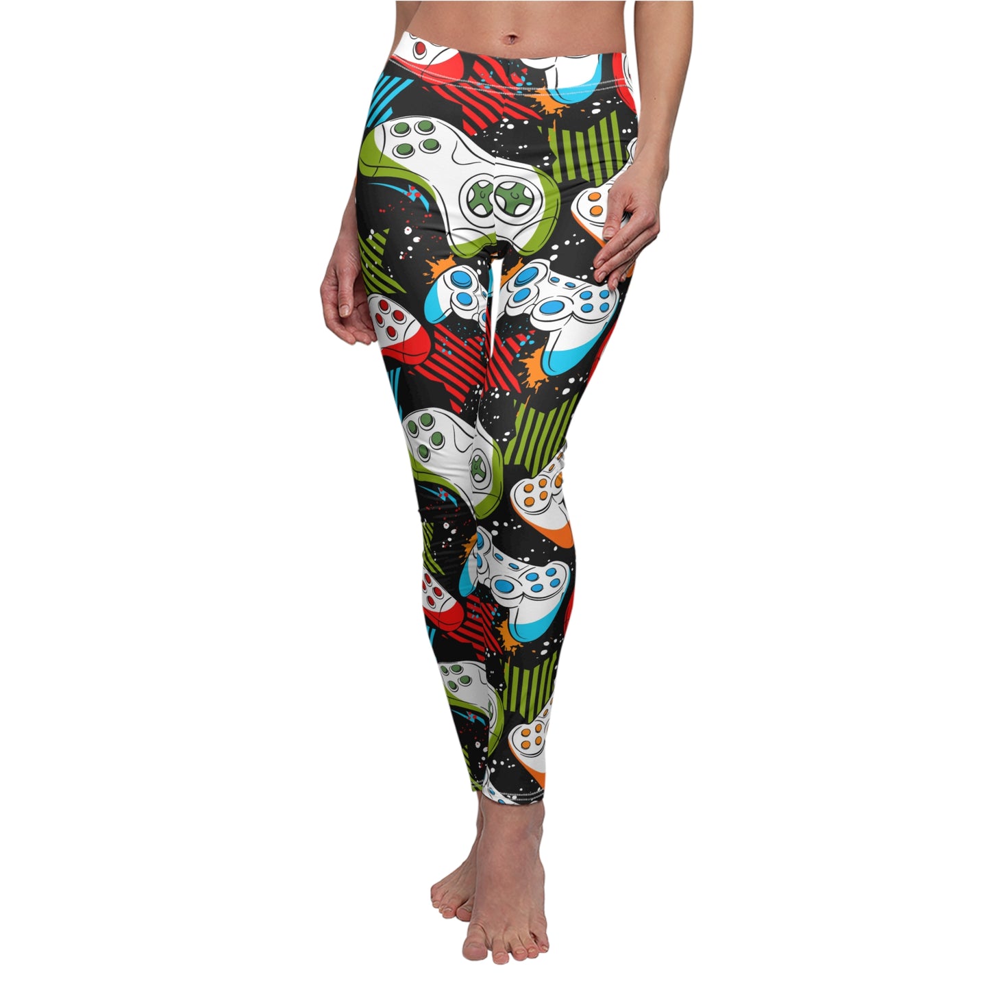 Gaming Pattern Women's Cut & Sew Casual Leggings (AOP)