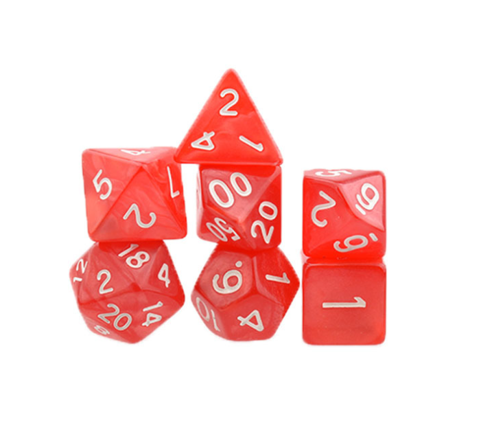 Seven piece multi faceted Dice Set popular star dice board game accessories Star color seven piece set