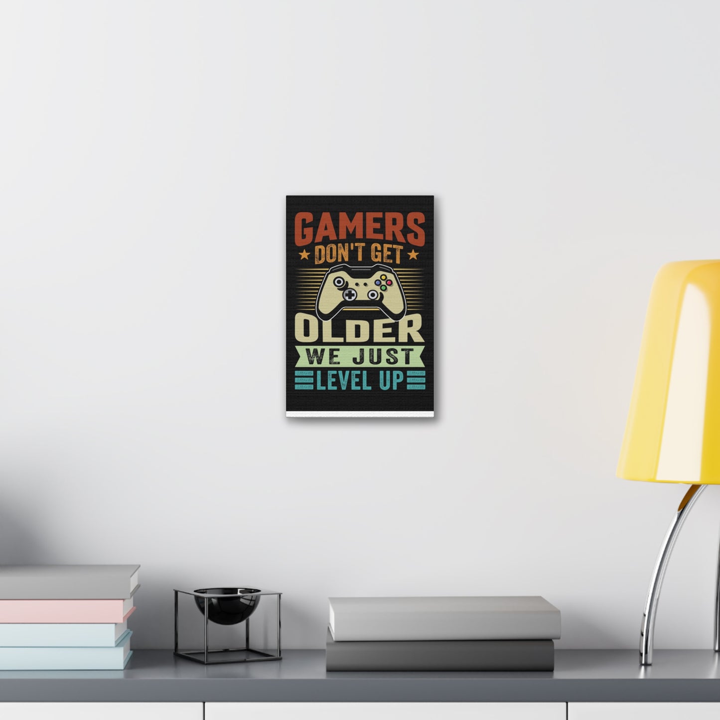 Gamers Don’t Get Older We Just Level Up Canvas Stretched, 1.5''