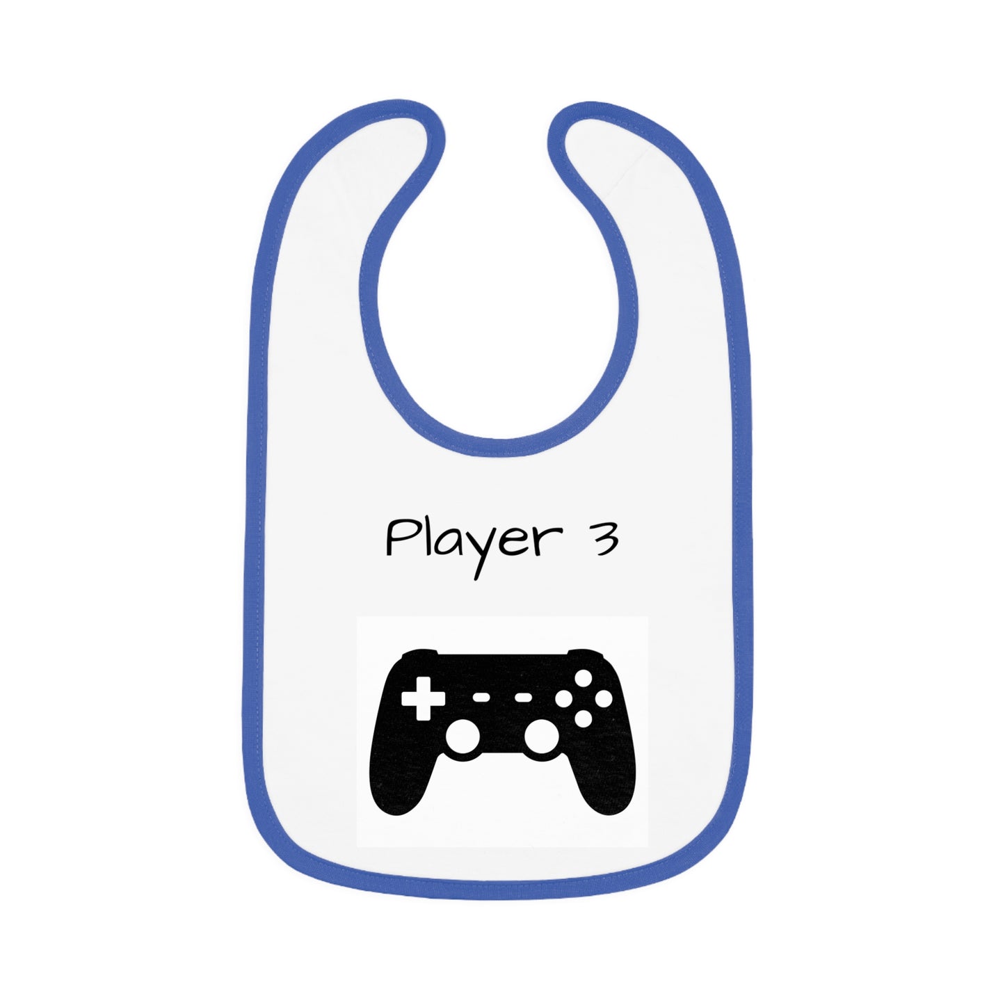 Player 3 Baby Contrast Trim Jersey Bib