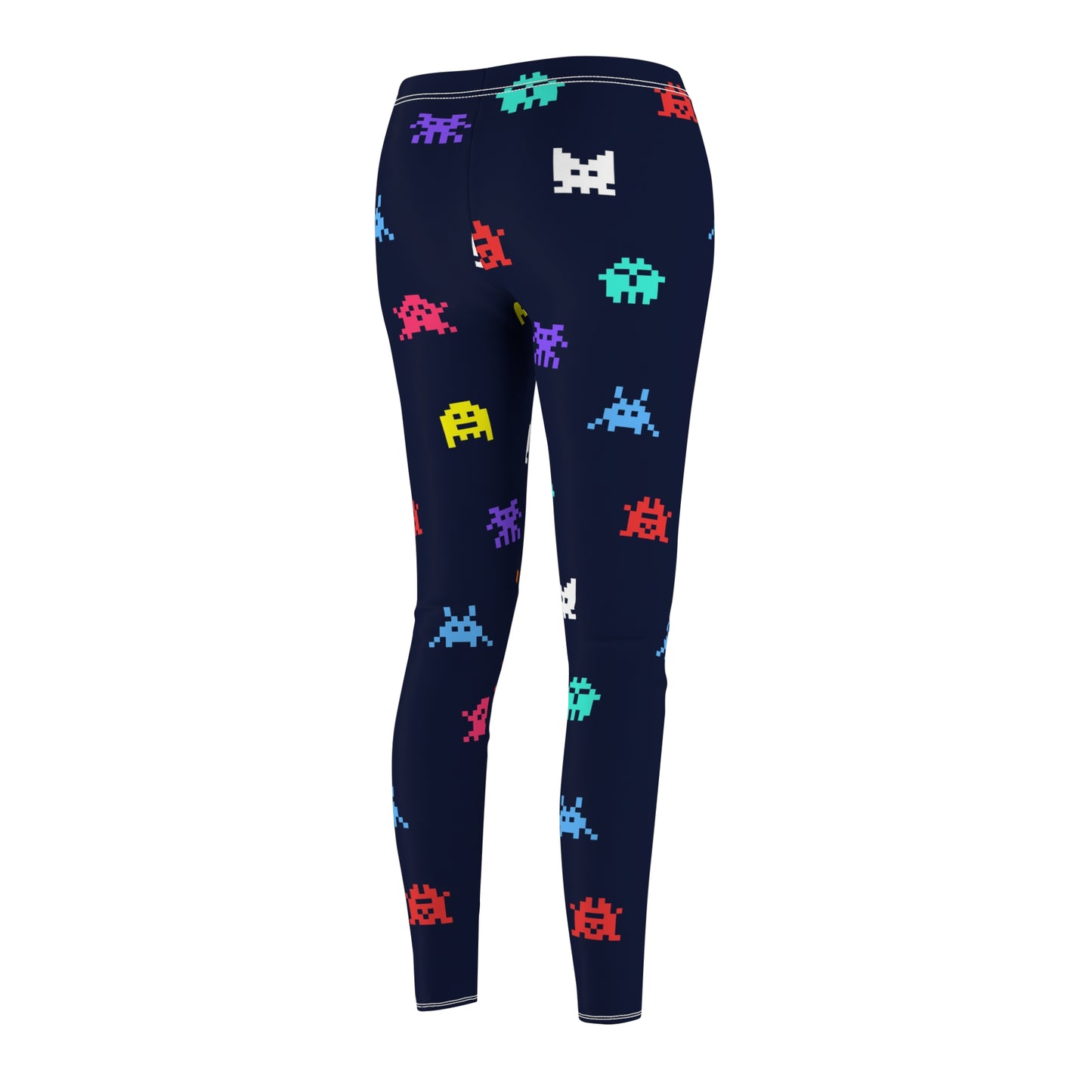 8 Bit Gamer Pattern Women's Cut & Sew Casual Leggings (AOP)