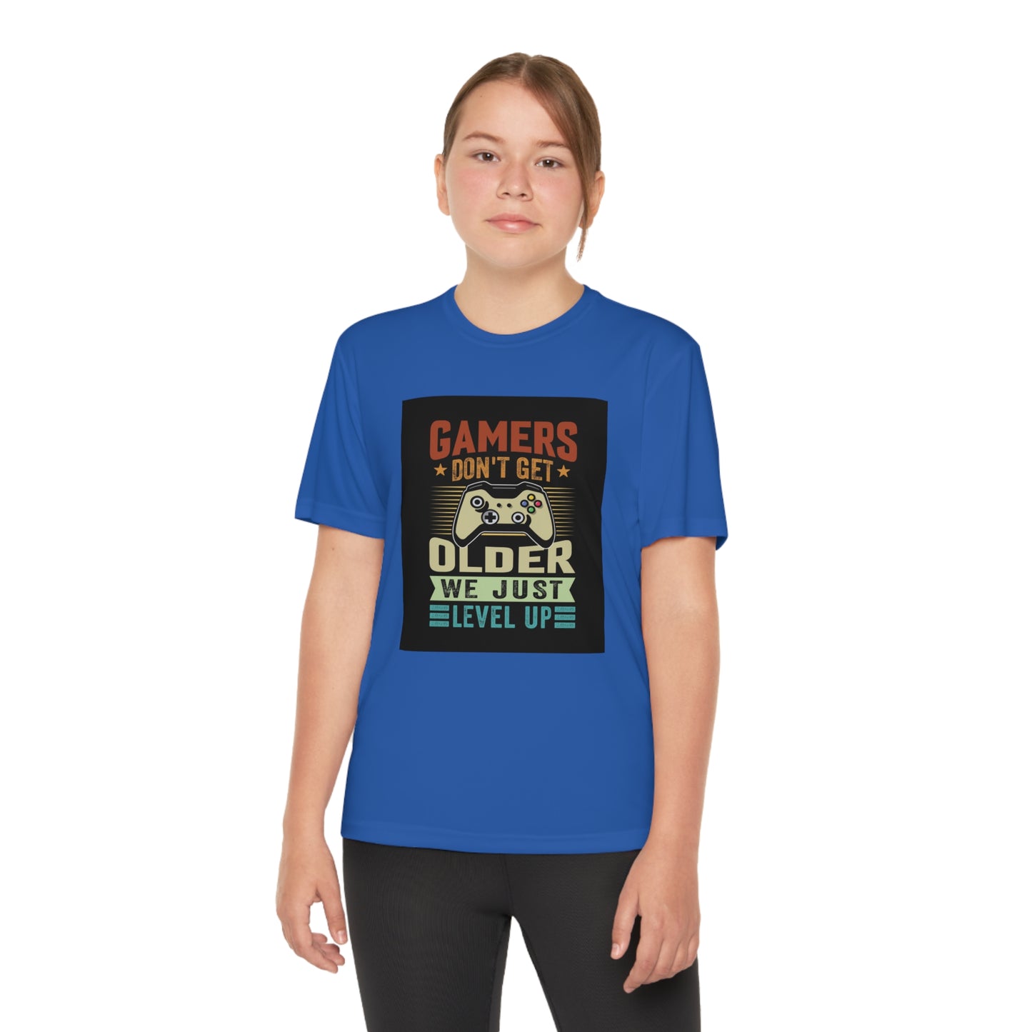 Gamers don’t get older we just level up Youth Competitor Tee