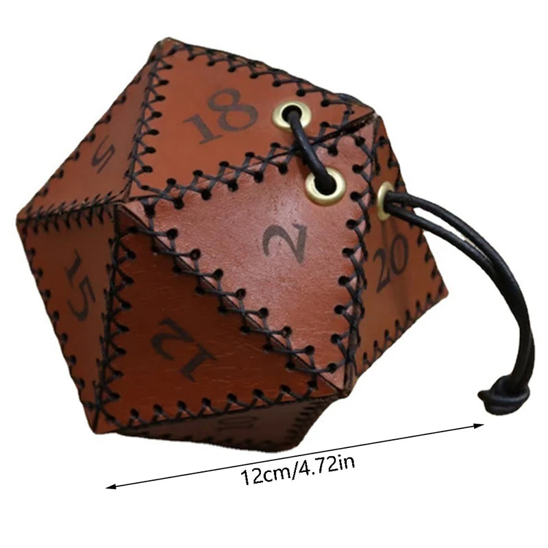 Unistybag Dice Bag Leather Polygonal Dice Storage Boxes Reinforced Drawstring Dice Bags Working Wearing Gift Idea