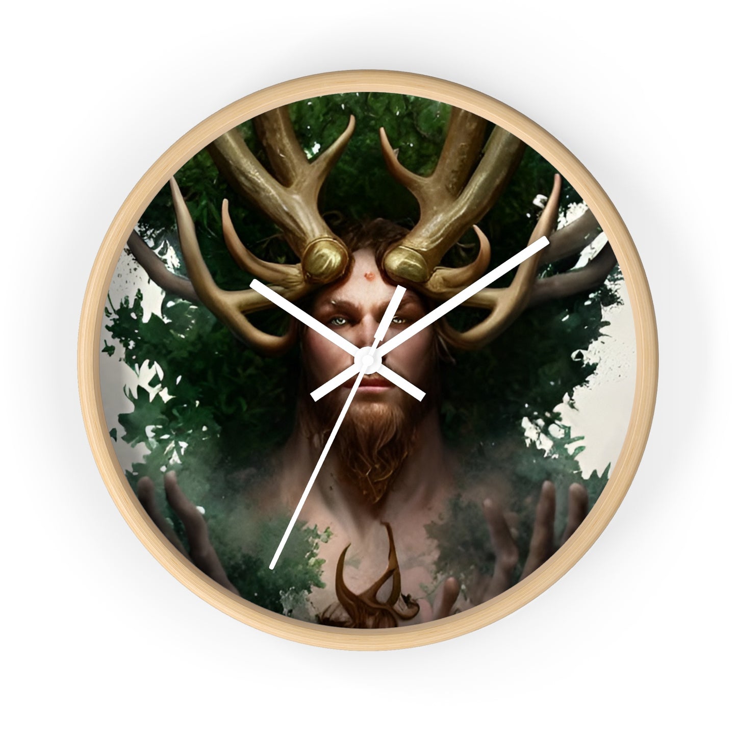 Horned God Cernunnos Celtic God Wall Clock
