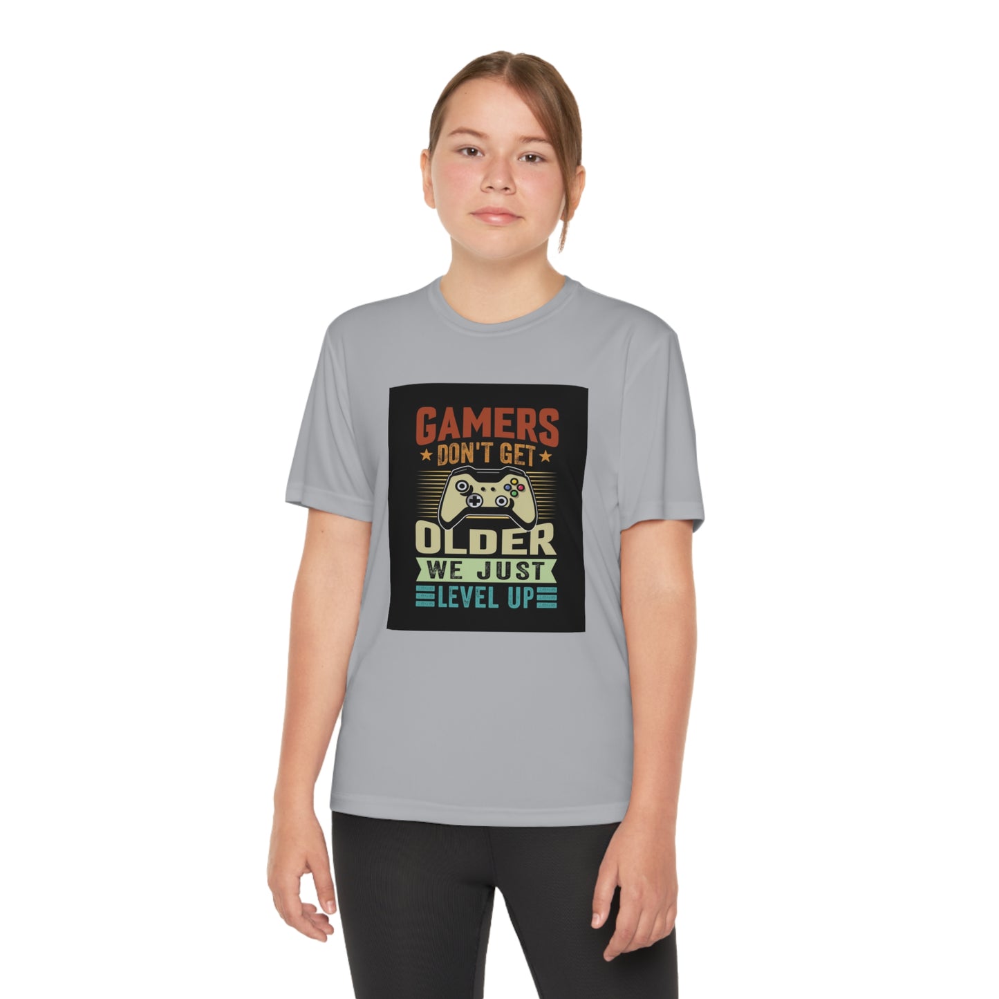 Gamers don’t get older we just level up Youth Competitor Tee