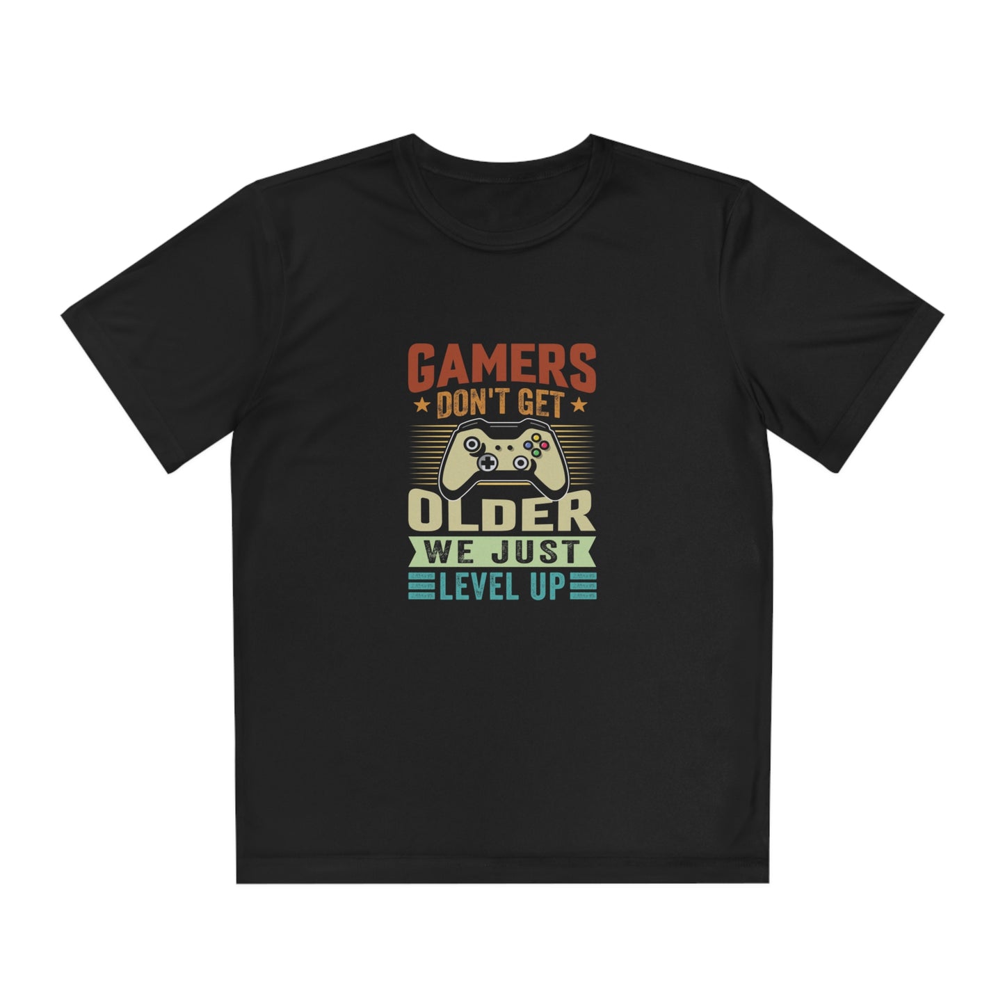 Gamers don’t get older we just level up Youth Competitor Tee