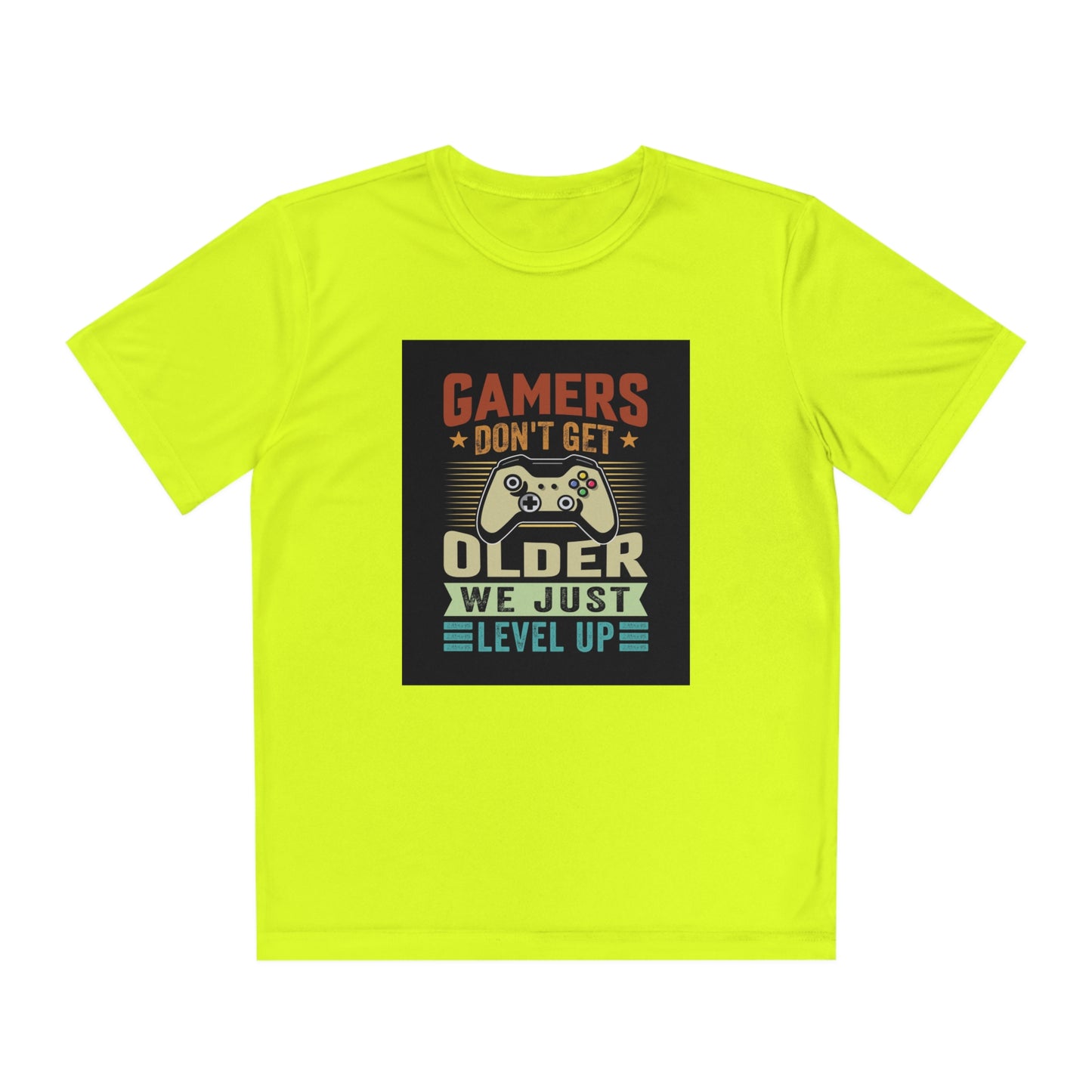 Gamers don’t get older we just level up Youth Competitor Tee