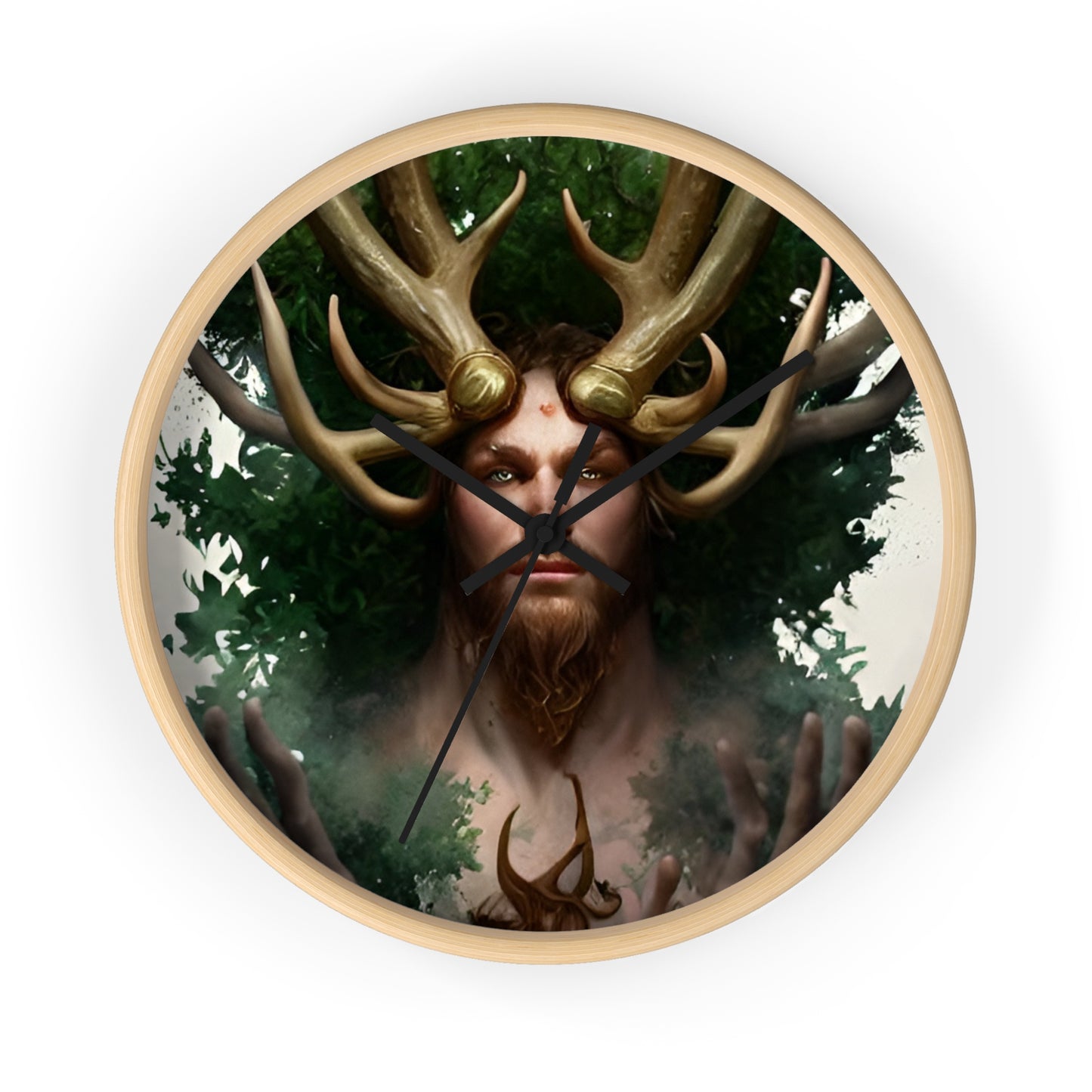 Horned God Cernunnos Celtic God Wall Clock